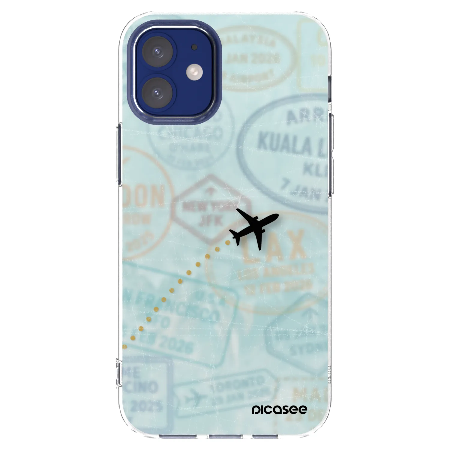 Picasee silikonový průhledný obal pro Apple iPhone 12 mini - FLIGHT PATH