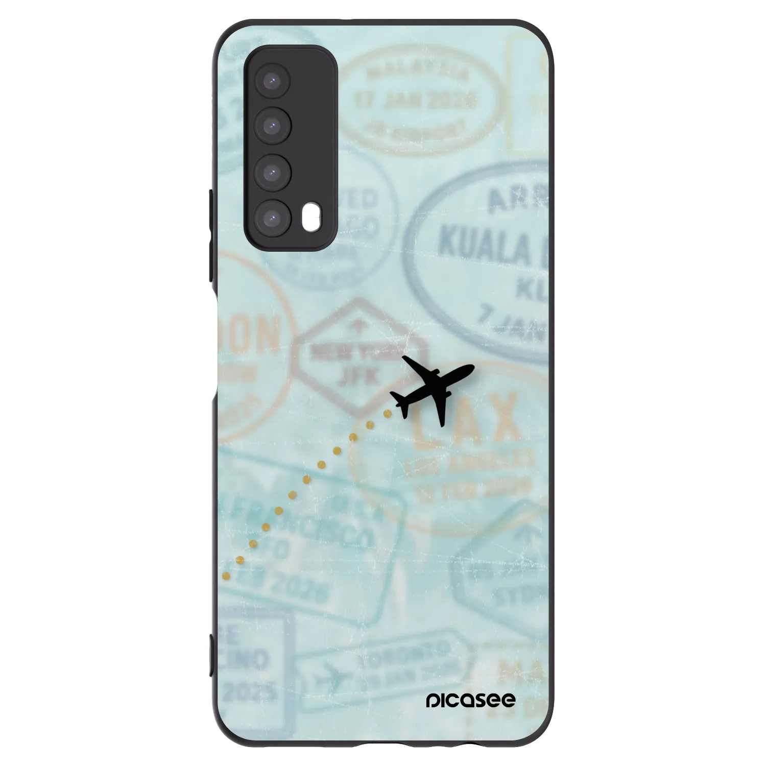 Picasee silikonový černý obal pro Huawei P Smart 2021 - FLIGHT PATH
