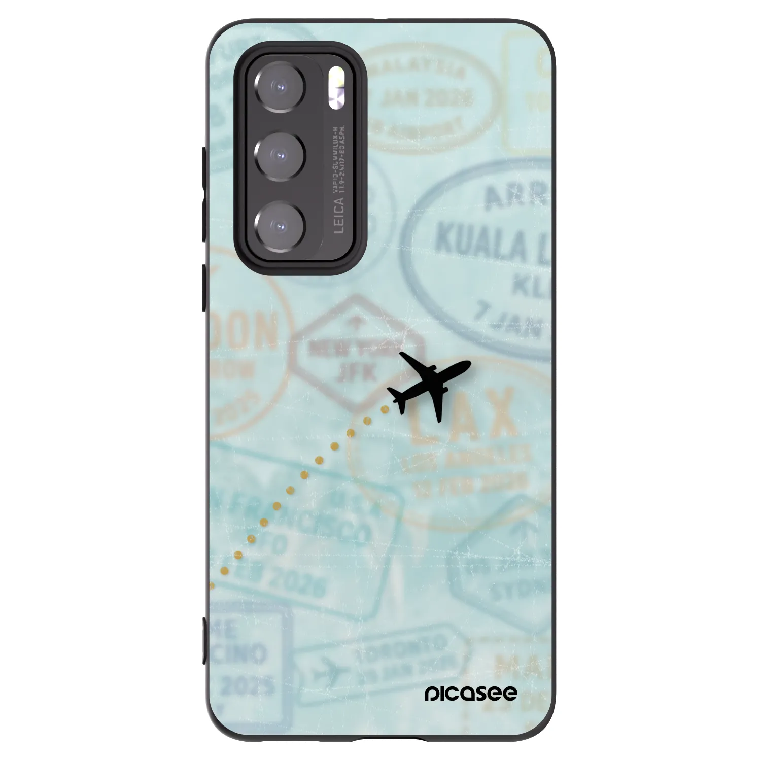 Picasee silikonový černý obal pro Huawei P40 - FLIGHT PATH