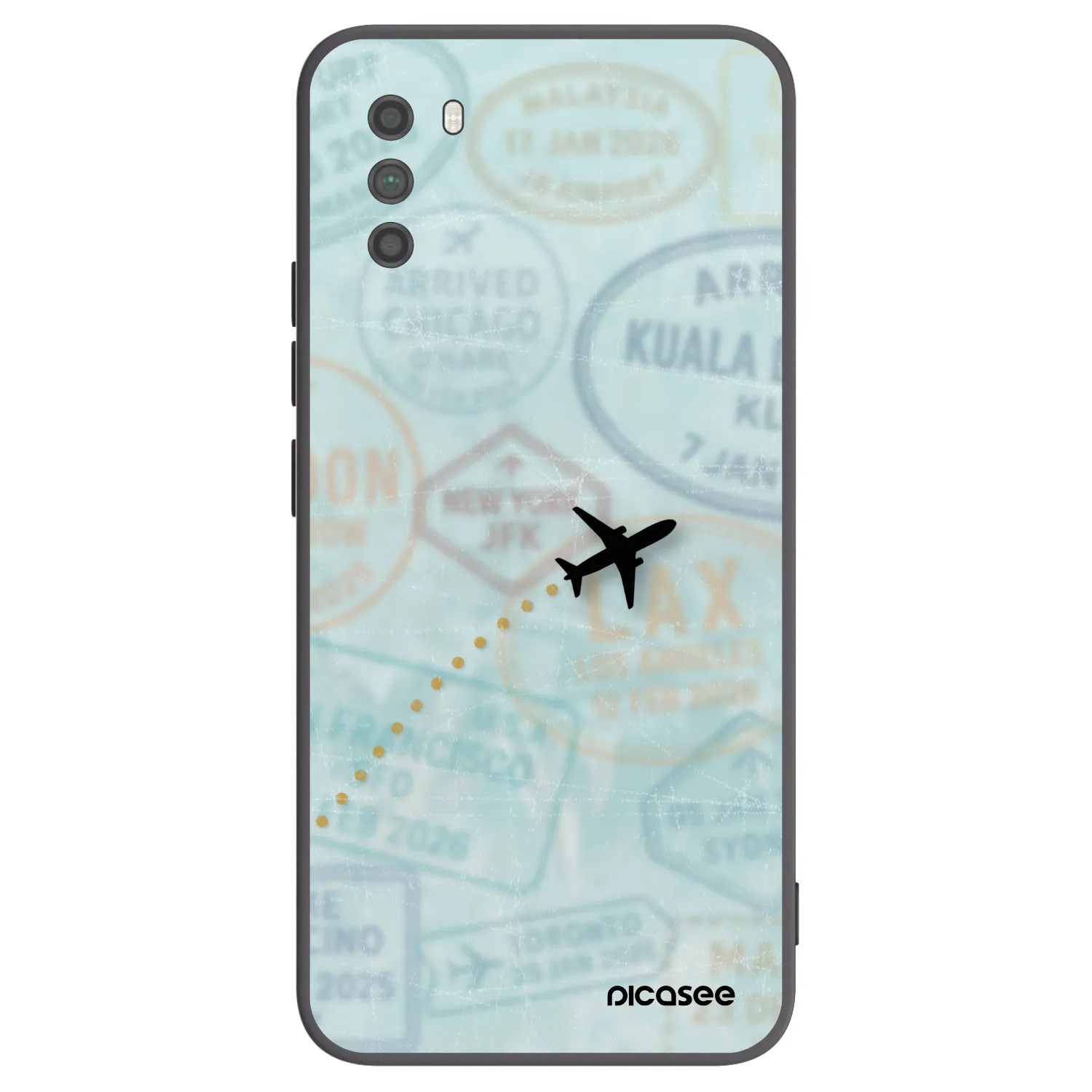 Picasee silikonový černý obal pro Xiaomi Poco M3 - FLIGHT PATH