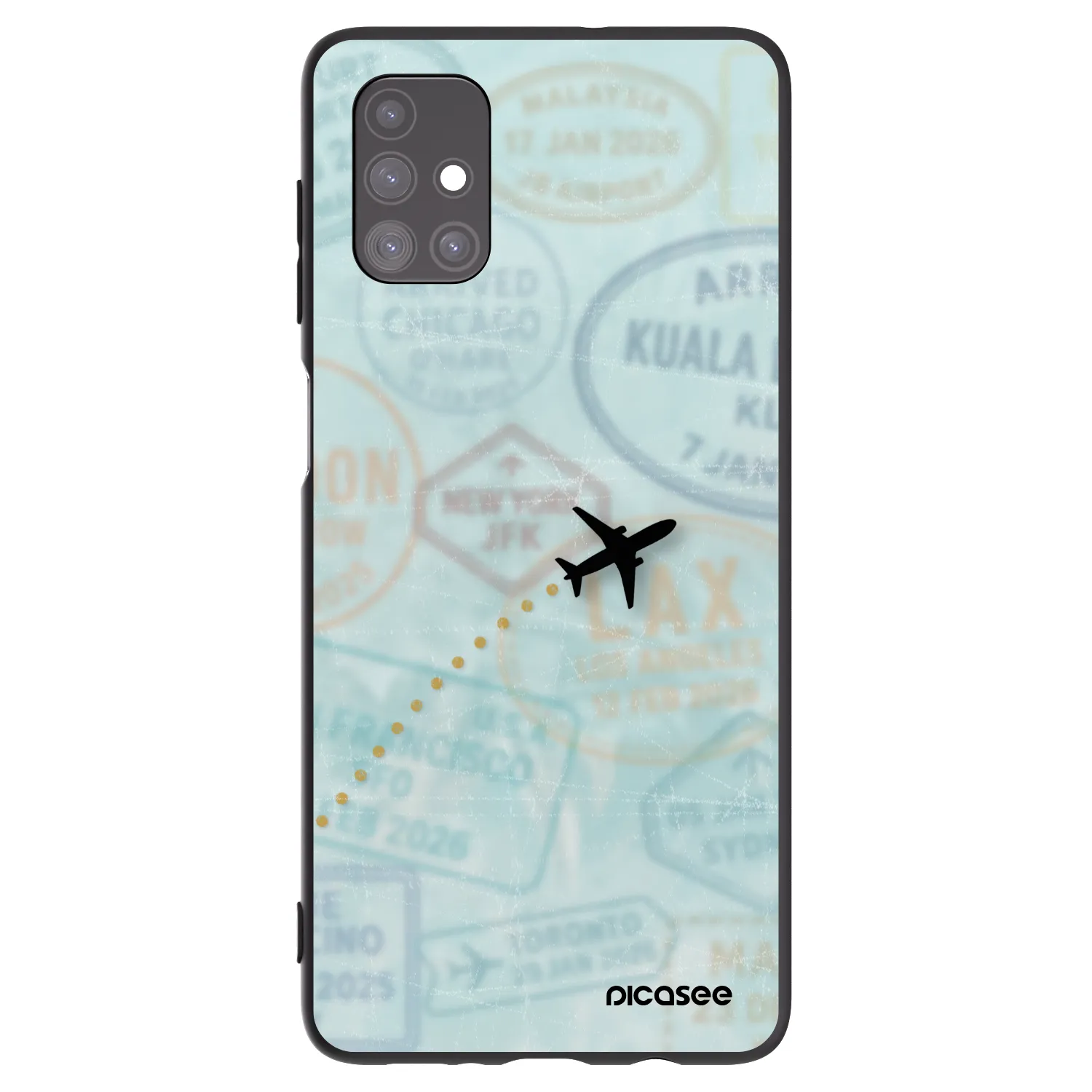Picasee silikonový černý obal pro Samsung Galaxy M51 M515F - FLIGHT PATH