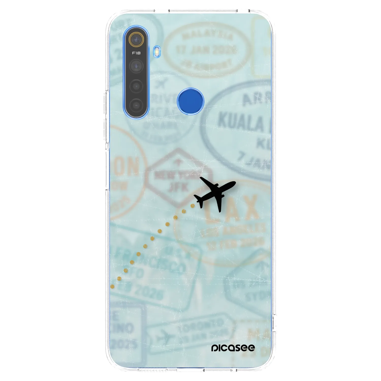 Picasee silikonový průhledný obal pro Realme 5 - FLIGHT PATH
