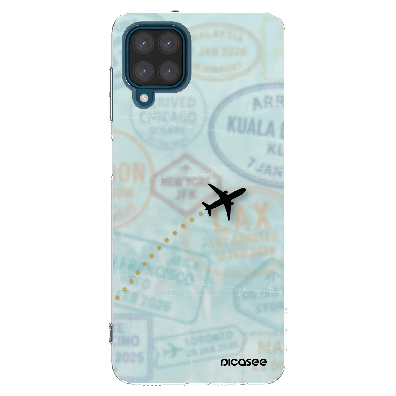 Picasee silikonový průhledný obal pro Samsung Galaxy A12 A125F - FLIGHT PATH