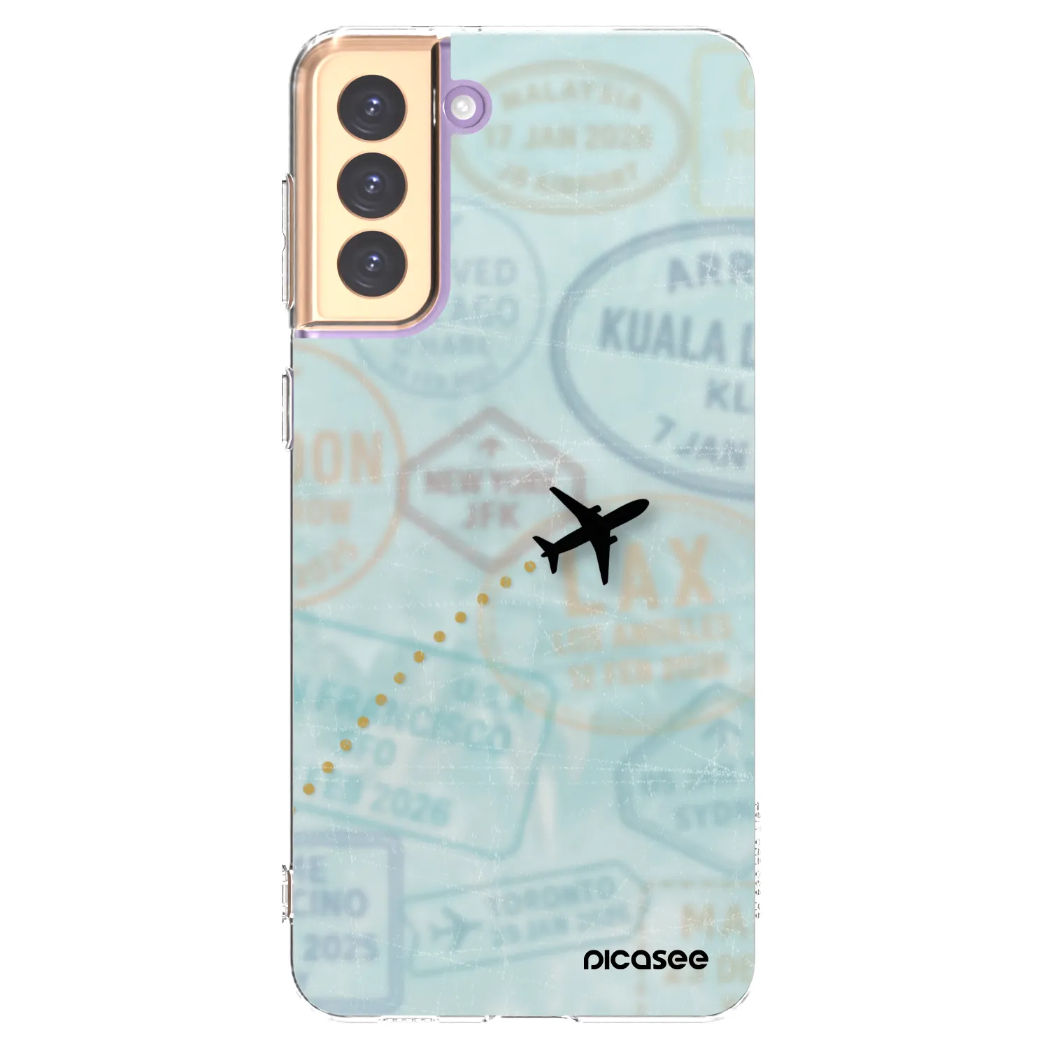 Picasee silikonový průhledný obal pro Samsung Galaxy S21+ 5G G996F - FLIGHT PATH