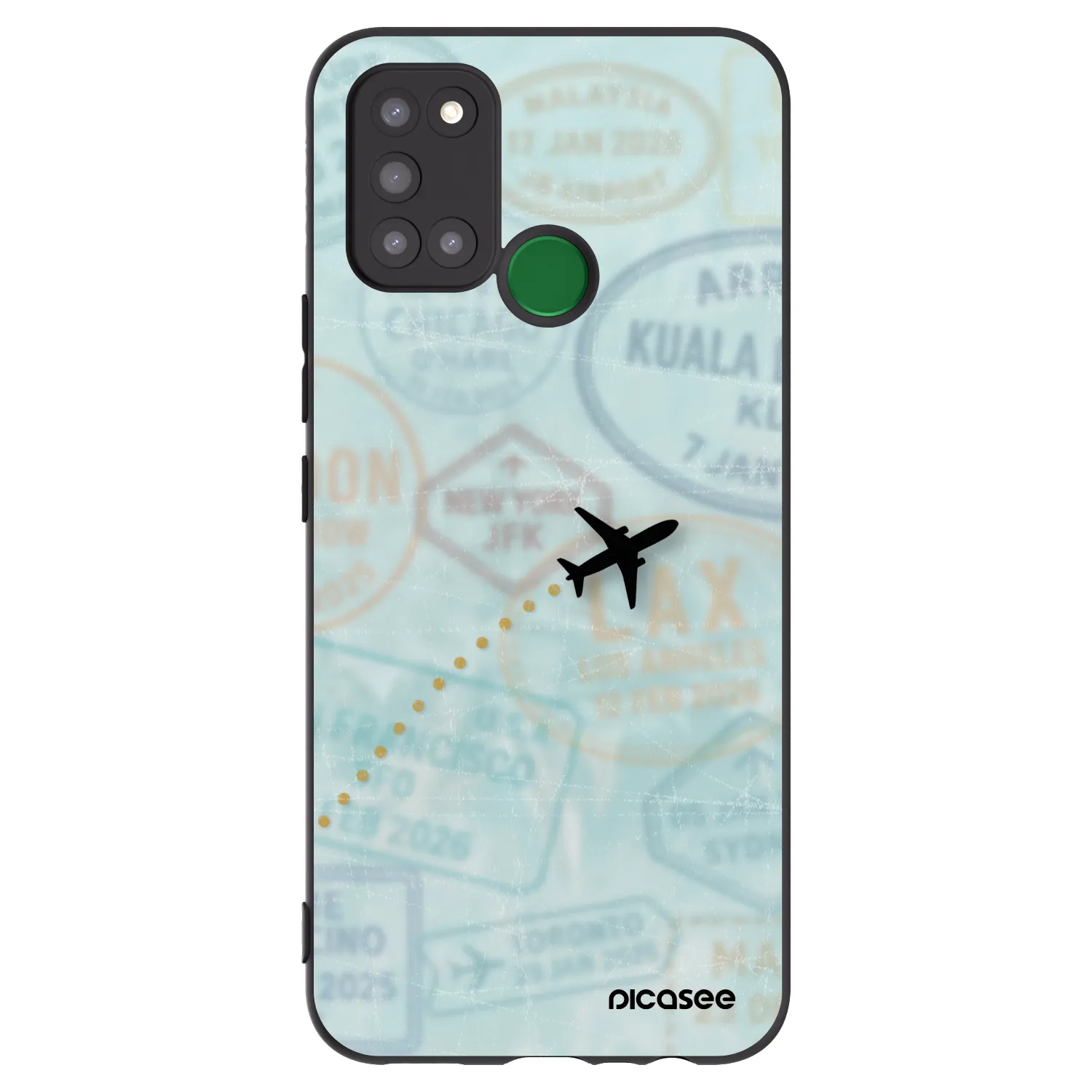 Picasee silikonový černý obal pro Realme 7i - FLIGHT PATH