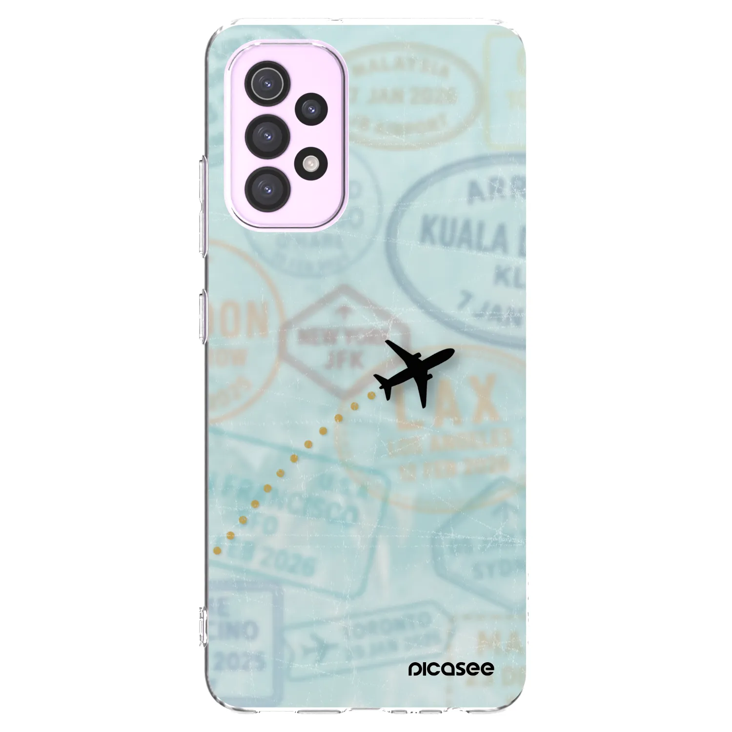 Picasee silikonový průhledný obal pro Samsung Galaxy A32 5G A326B - FLIGHT PATH