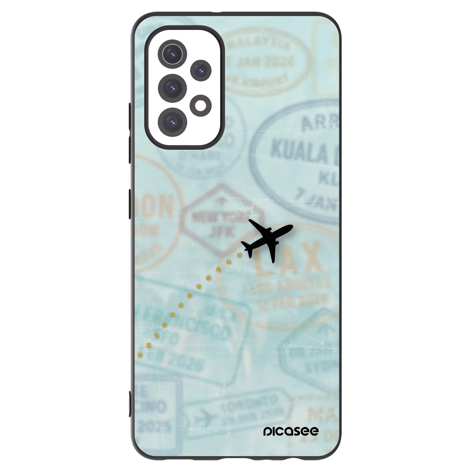 Picasee silikonový černý obal pro Samsung Galaxy A32 5G A326B - FLIGHT PATH