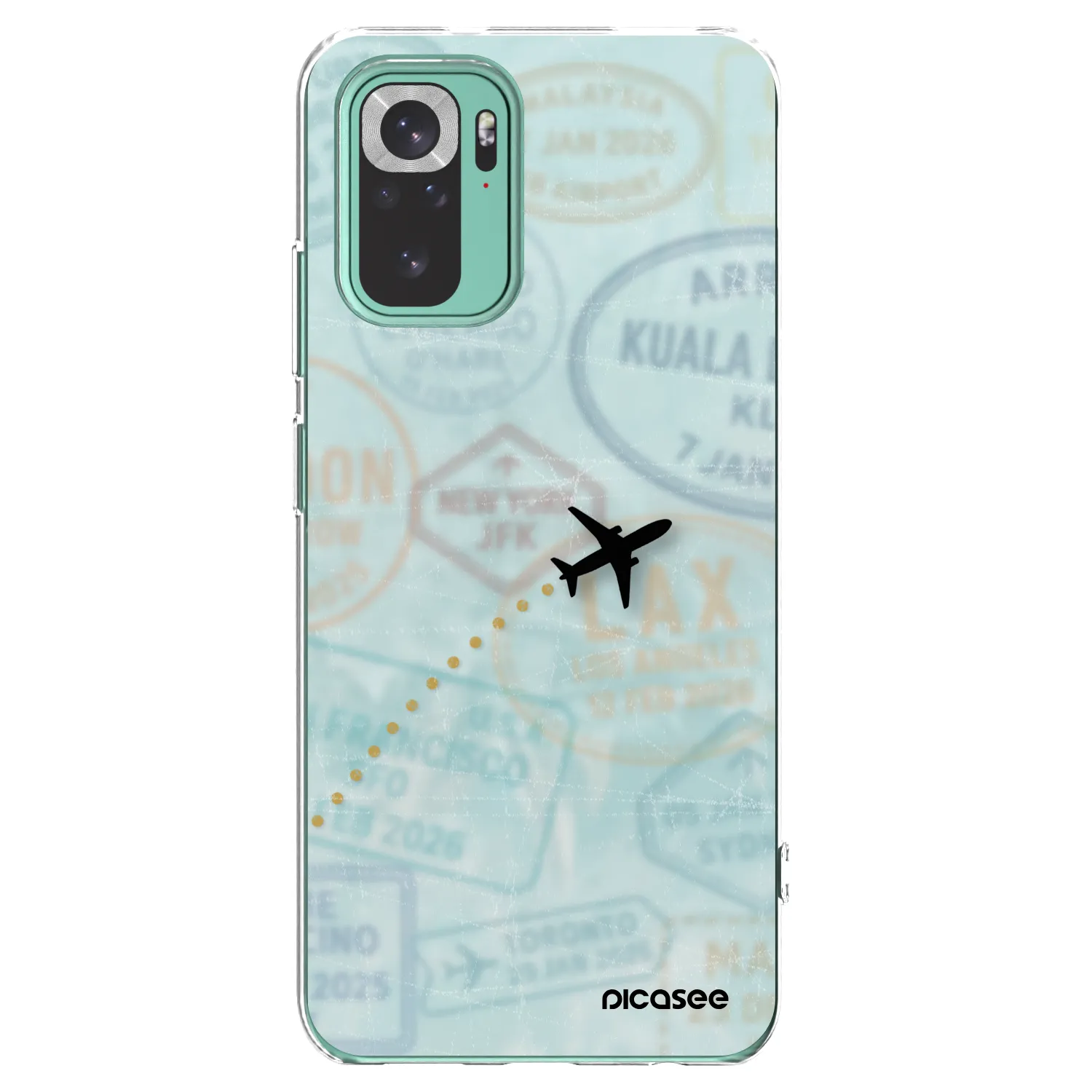 Picasee silikonový průhledný obal pro Xiaomi Redmi Note 10 Pro - FLIGHT PATH