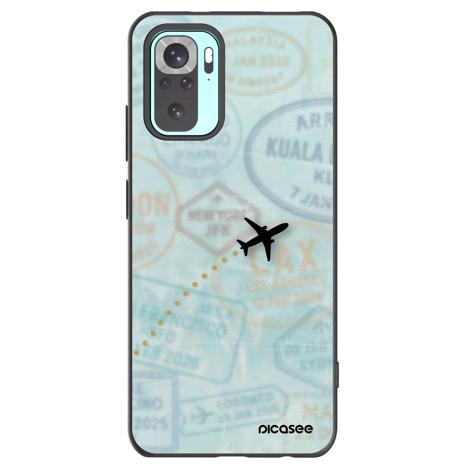 Picasee silikonový černý obal pro Xiaomi Redmi Note 10 Pro - FLIGHT PATH