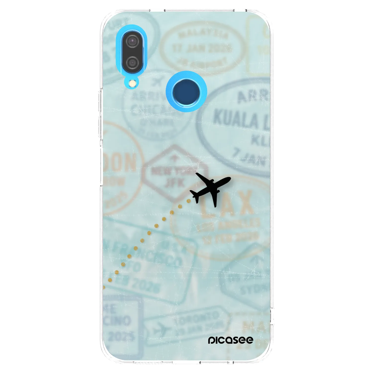 Picasee silikonový průhledný obal pro Huawei P20 Lite - FLIGHT PATH