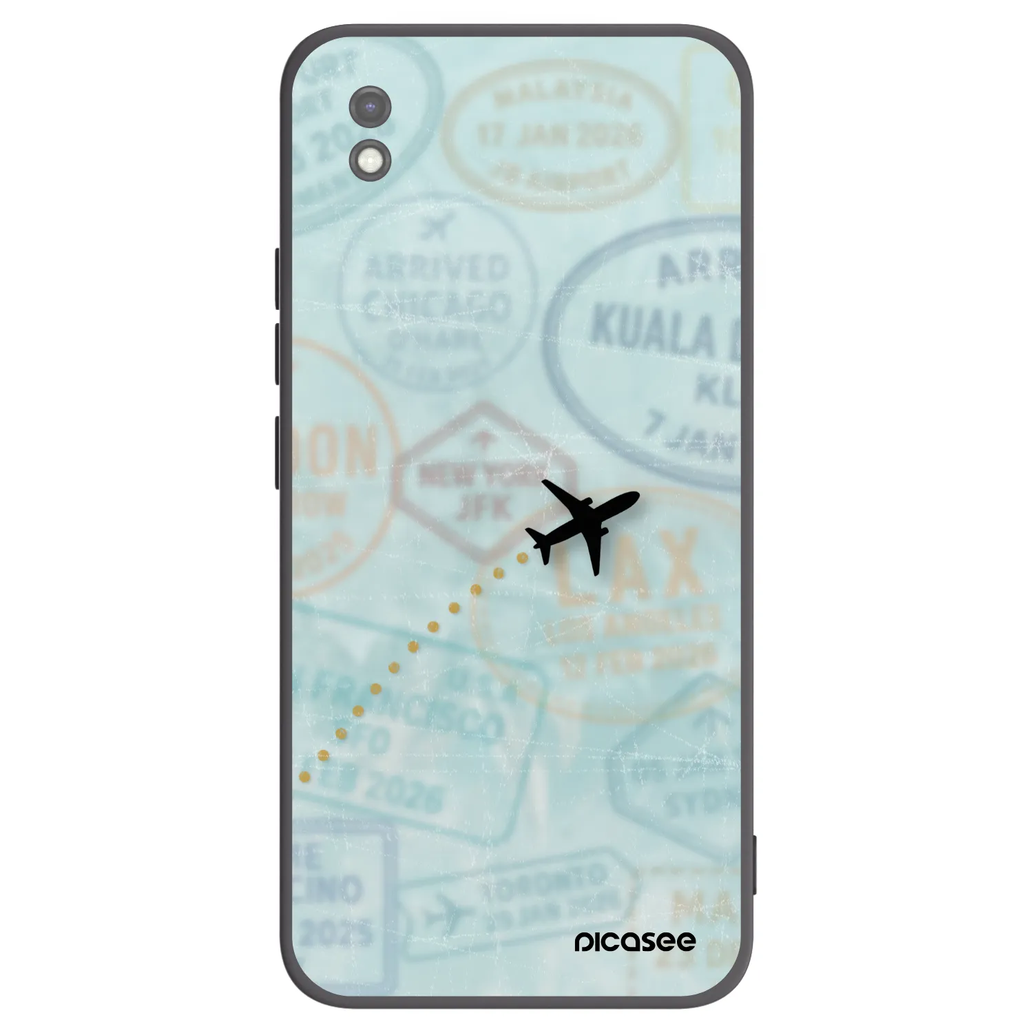 Picasee silikonový černý obal pro Xiaomi Redmi 9AT - FLIGHT PATH