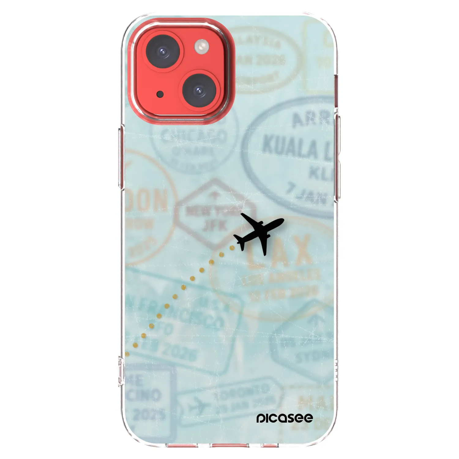Picasee silikonový průhledný obal pro Apple iPhone 13 mini - FLIGHT PATH