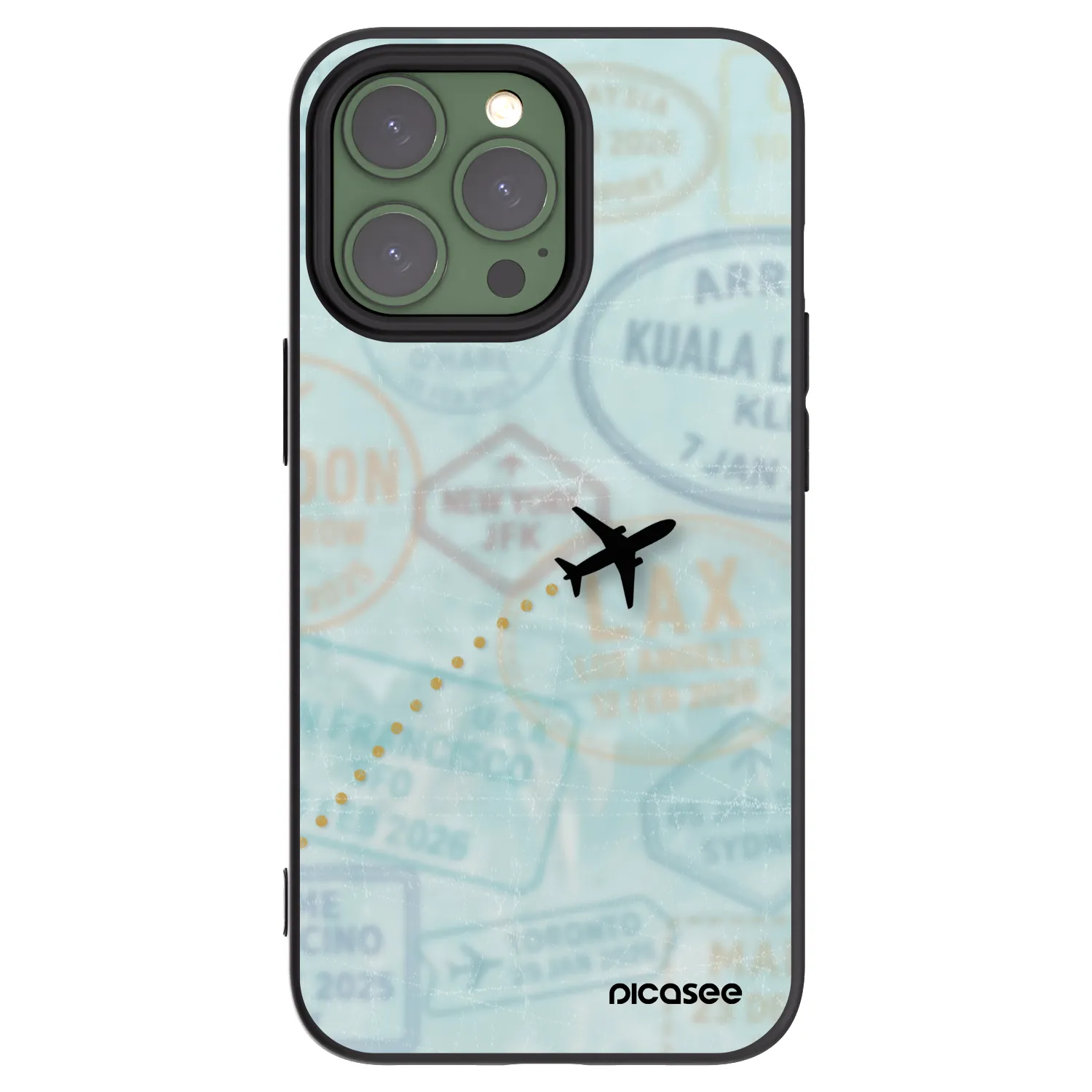 Picasee silikonový černý obal pro Apple iPhone 13 Pro - FLIGHT PATH
