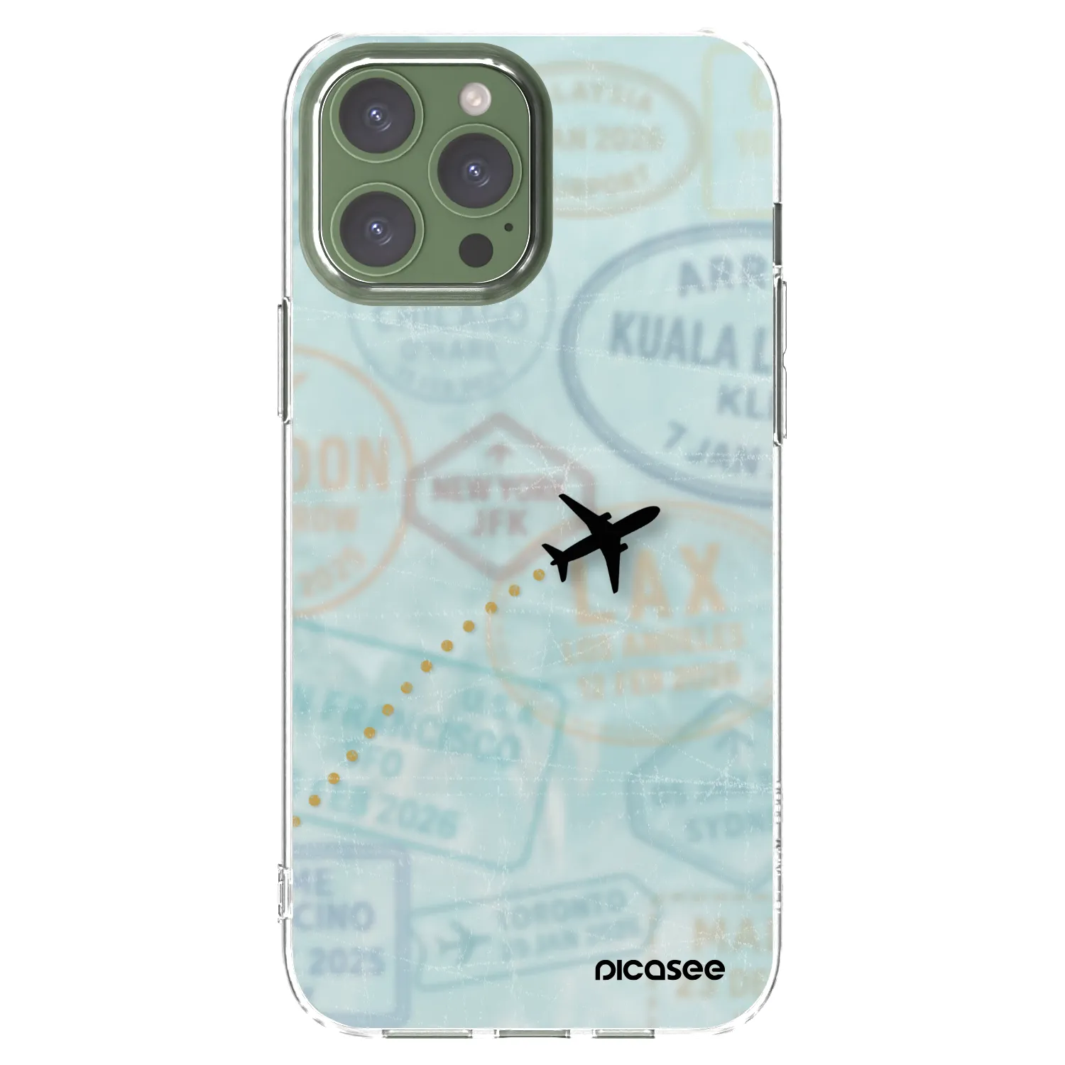 Picasee silikonový průhledný obal pro Apple iPhone 13 Pro Max - FLIGHT PATH