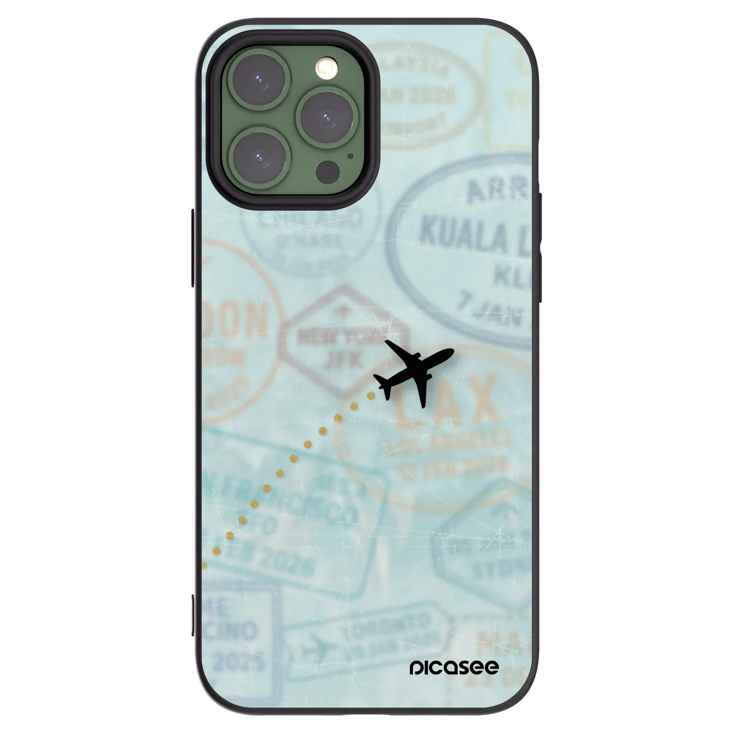 Picasee silikonový černý obal pro Apple iPhone 13 Pro Max - FLIGHT PATH