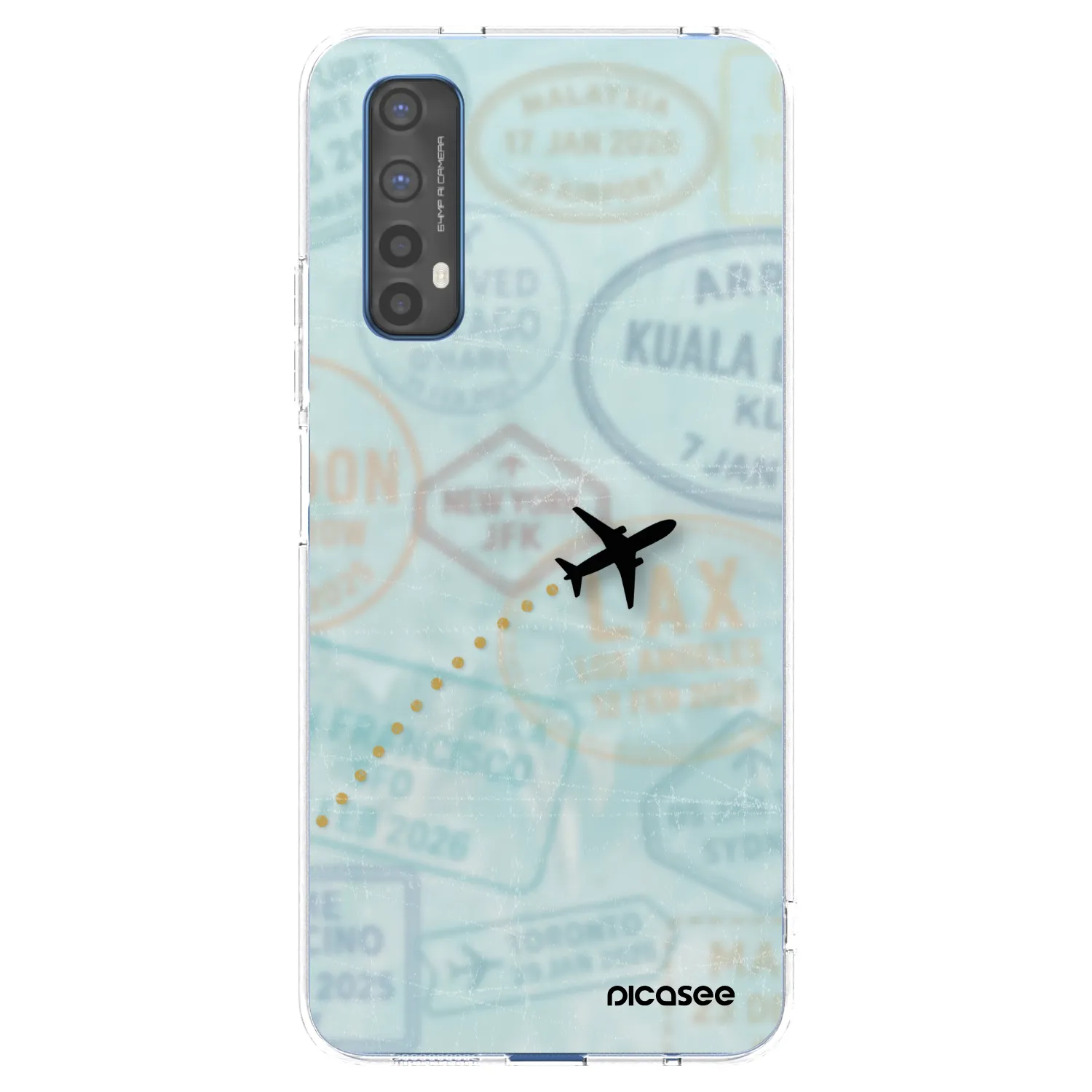 Picasee silikonový průhledný obal pro Realme 7 - FLIGHT PATH