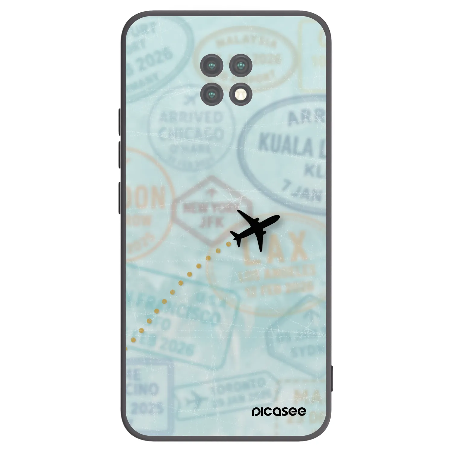 Picasee silikonový černý obal pro Xiaomi Redmi Note 9T - FLIGHT PATH