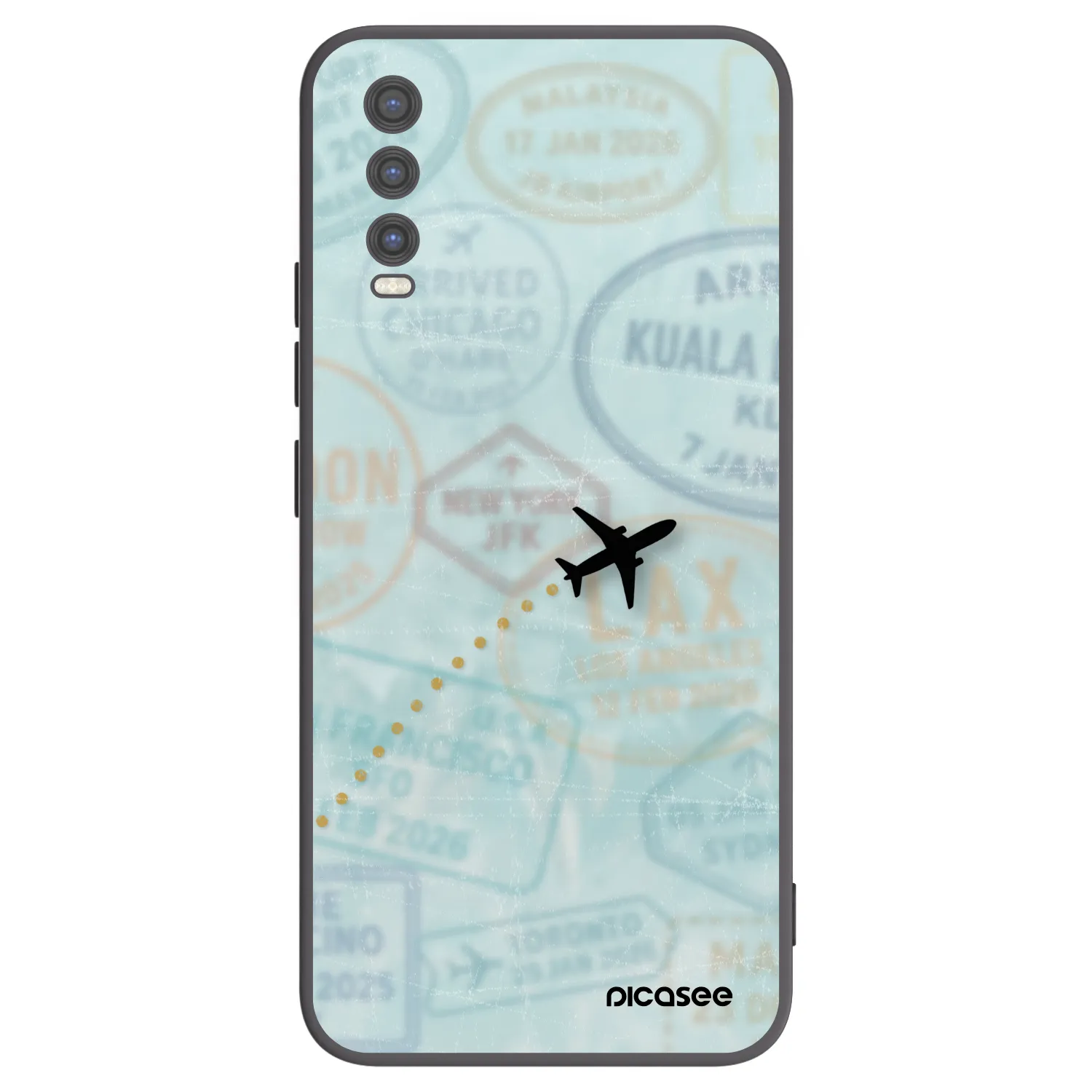 Picasee silikonový černý obal pro Vivo Y20s - FLIGHT PATH