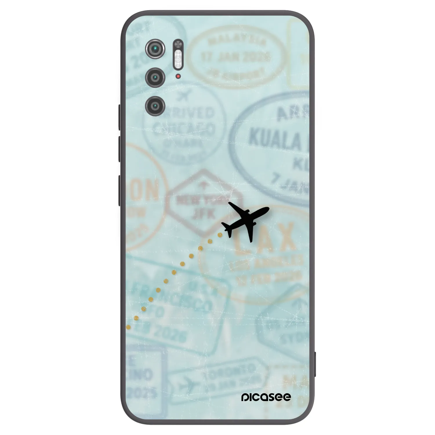 Picasee silikonový černý obal pro Xiaomi Poco M3 Pro 5G - FLIGHT PATH