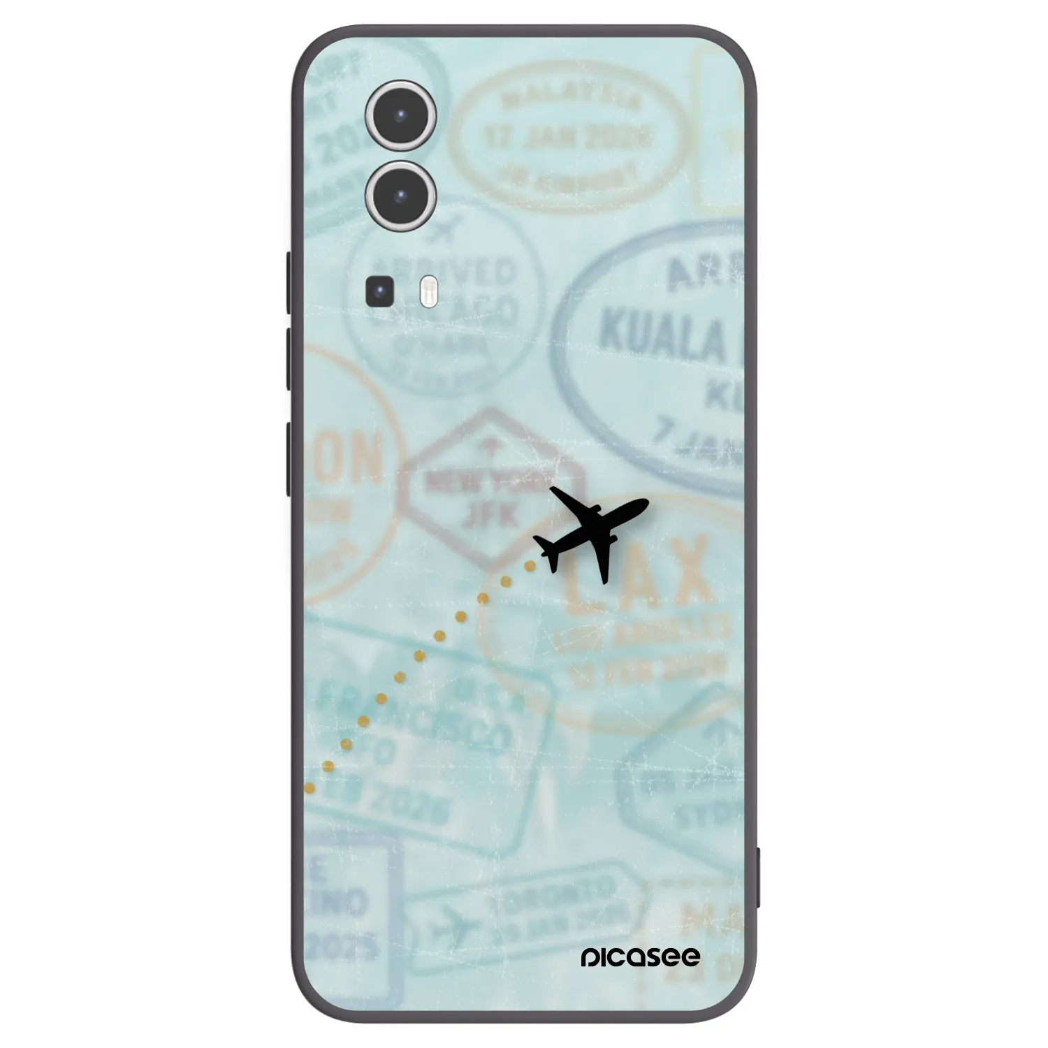 Picasee silikonový černý obal pro Vivo Y72 5G - FLIGHT PATH