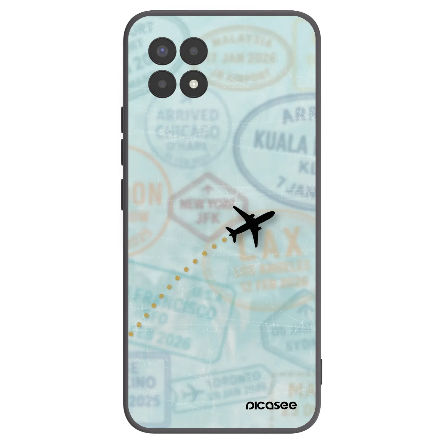 Picasee silikonový černý obal pro Realme 8i - FLIGHT PATH