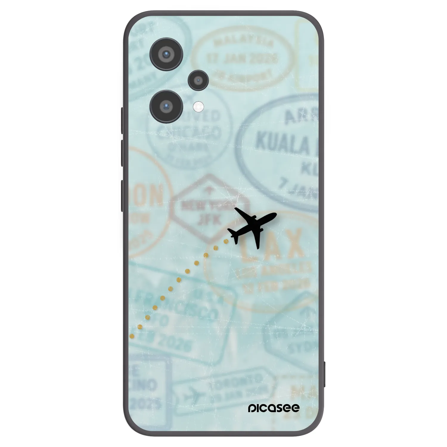 Picasee silikonový černý obal pro Realme 9 Pro 5G - FLIGHT PATH