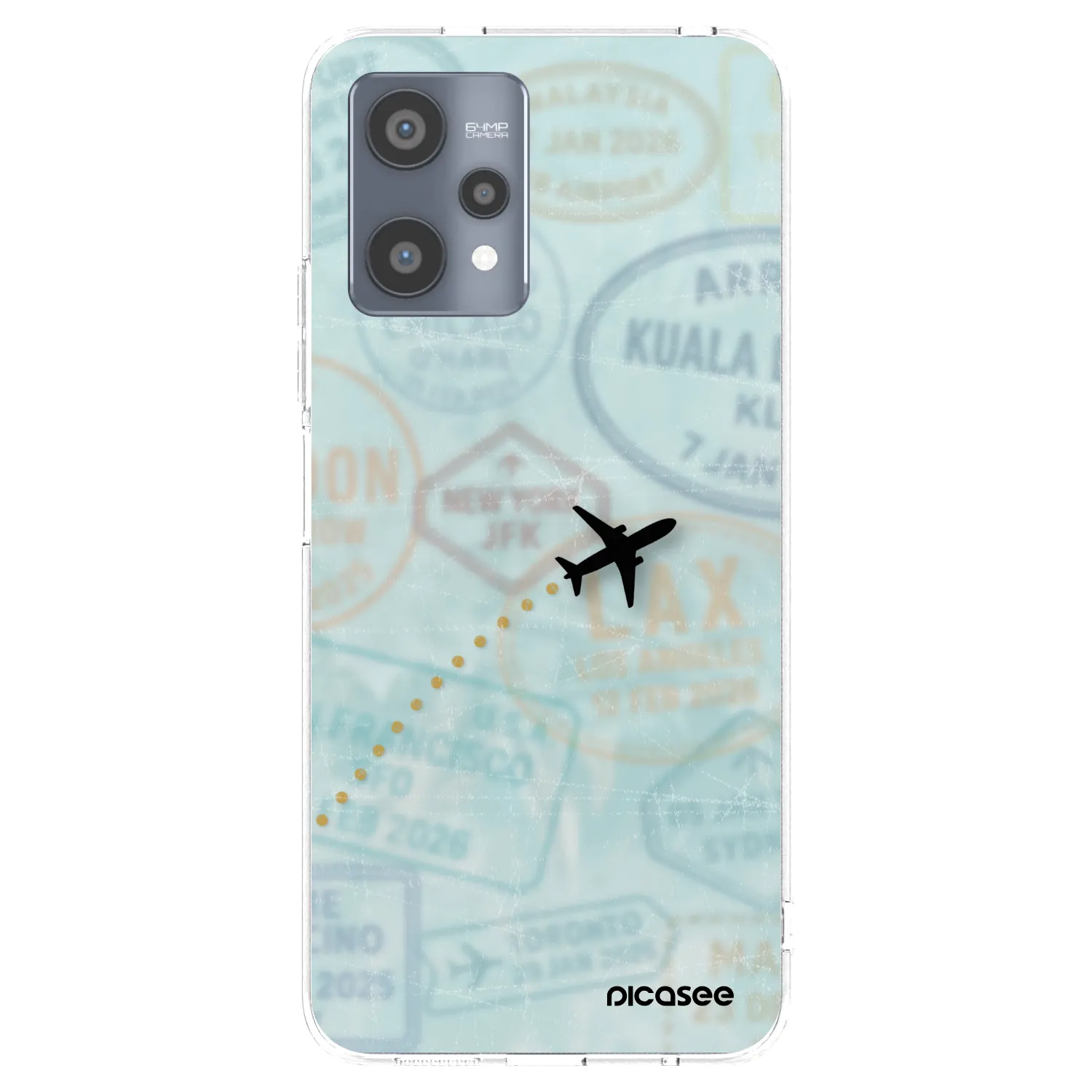 Picasee silikonový průhledný obal pro Realme 9 Pro 5G - FLIGHT PATH