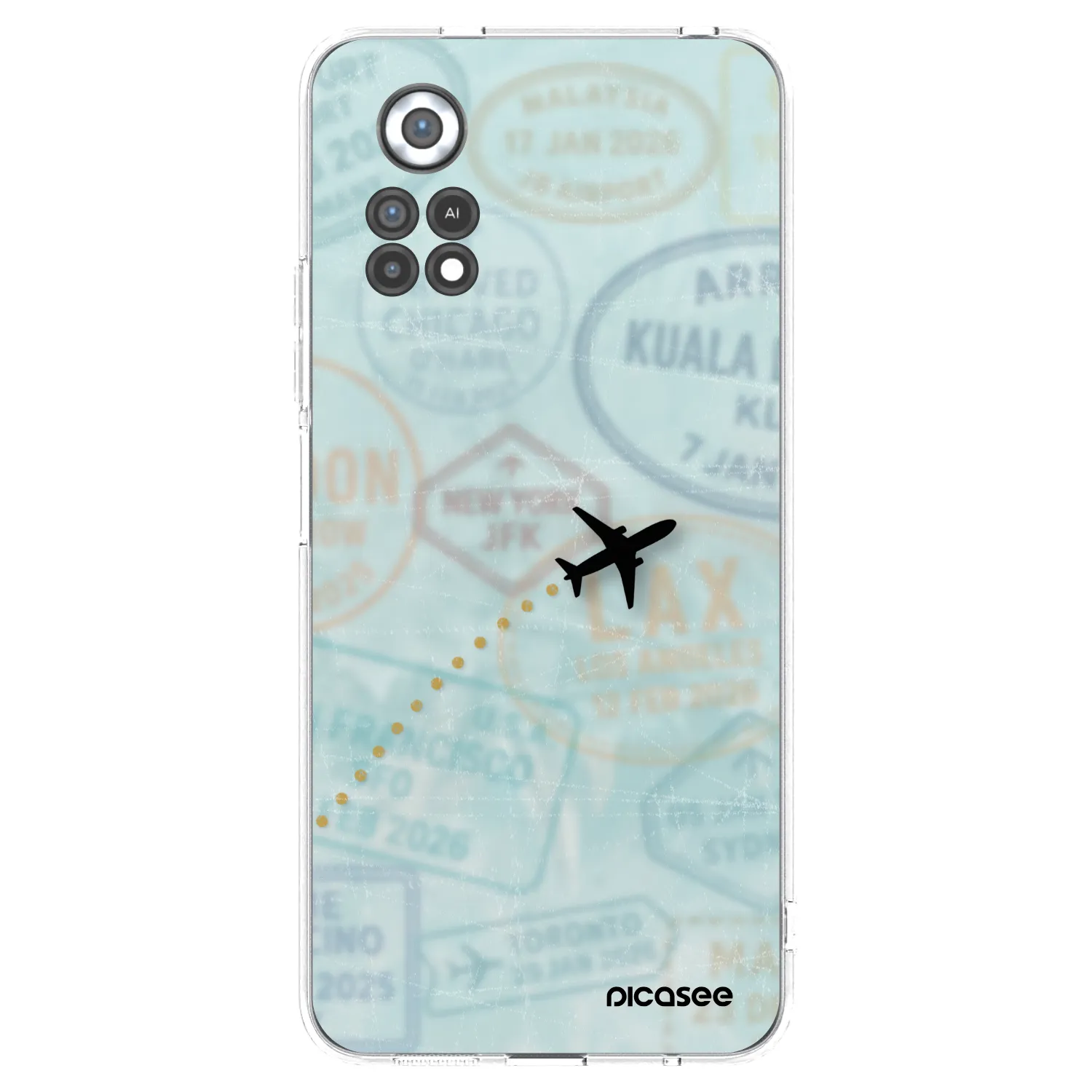 Picasee silikonový průhledný obal pro Xiaomi Poco X4 Pro 5G - FLIGHT PATH