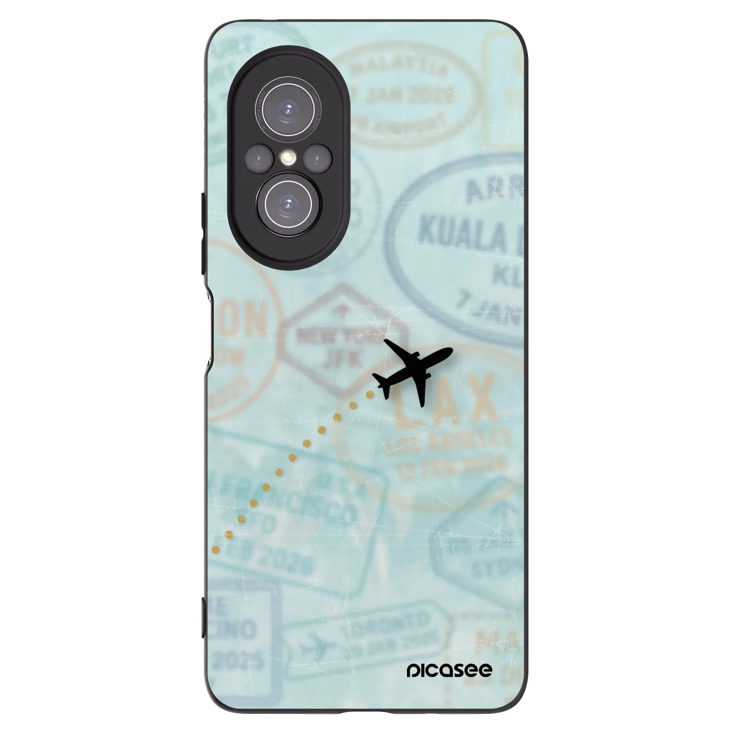 Picasee silikonový černý obal pro Huawei Nova 9 SE - FLIGHT PATH