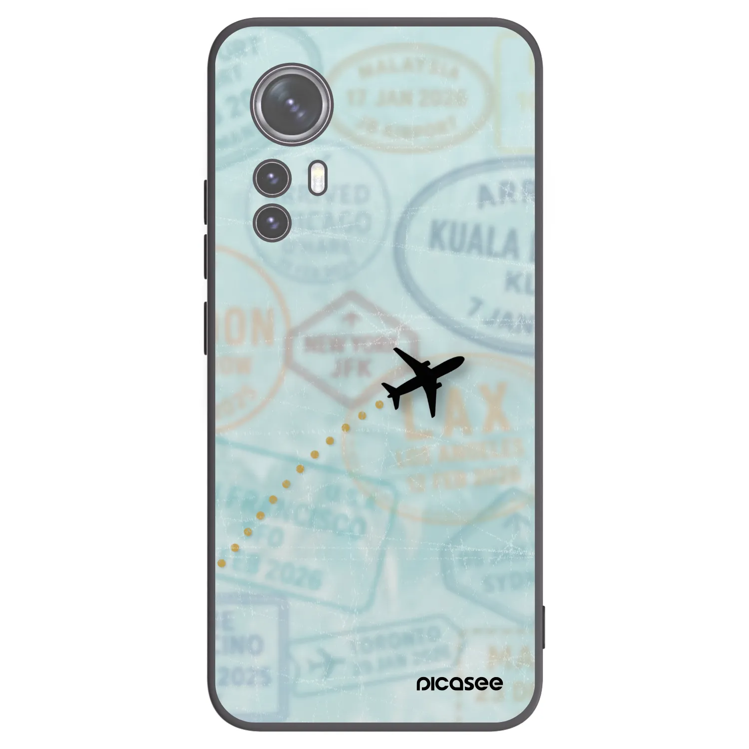 Picasee silikonový černý obal pro Xiaomi 12 - FLIGHT PATH