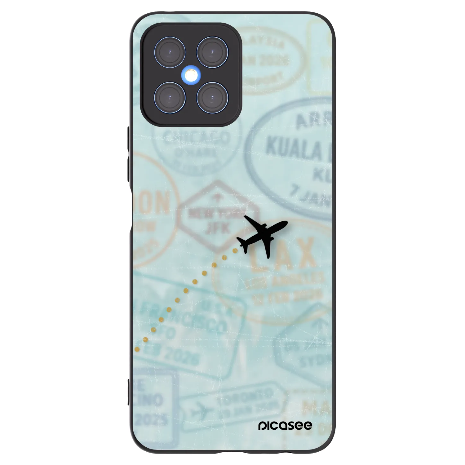 Picasee silikonový černý obal pro Honor X8 4G - FLIGHT PATH