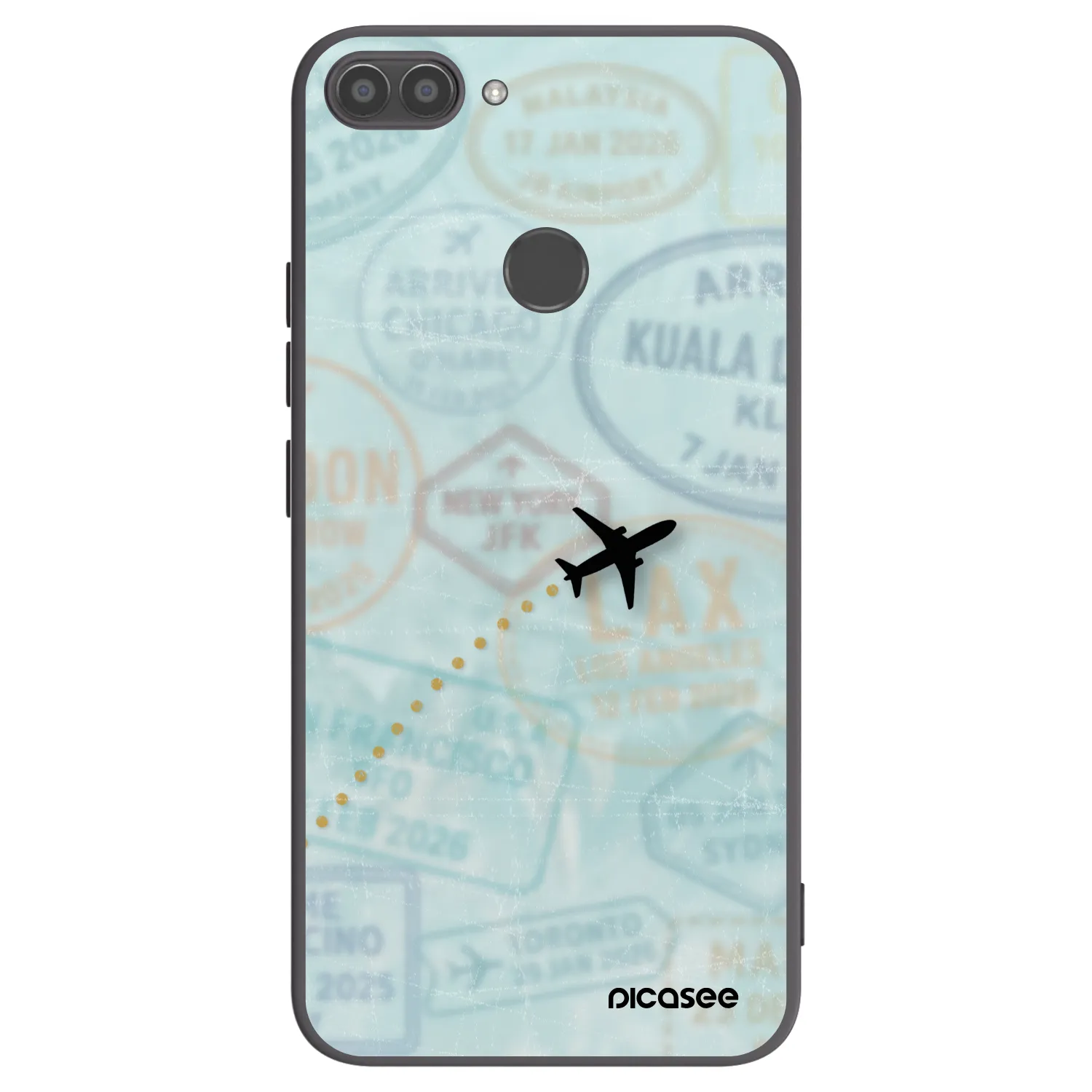 Picasee silikonový černý obal pro Huawei P Smart - FLIGHT PATH