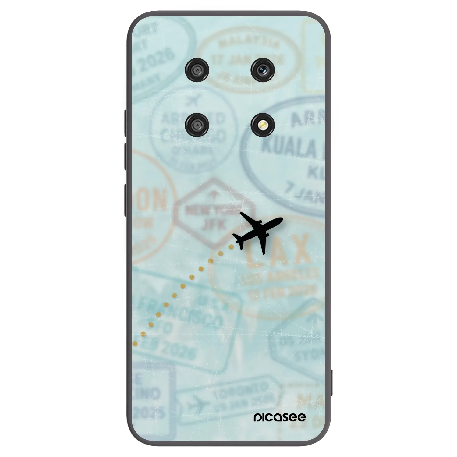 Picasee silikonový černý obal pro Honor Magic4 Lite 5G - FLIGHT PATH