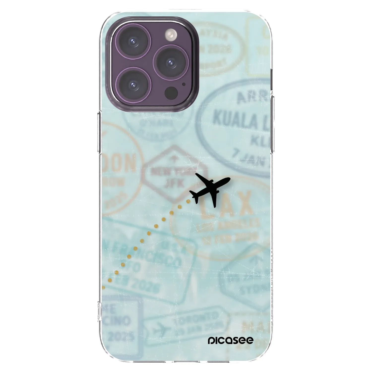 Picasee silikonový průhledný obal pro Apple iPhone 14 Pro Max - FLIGHT PATH