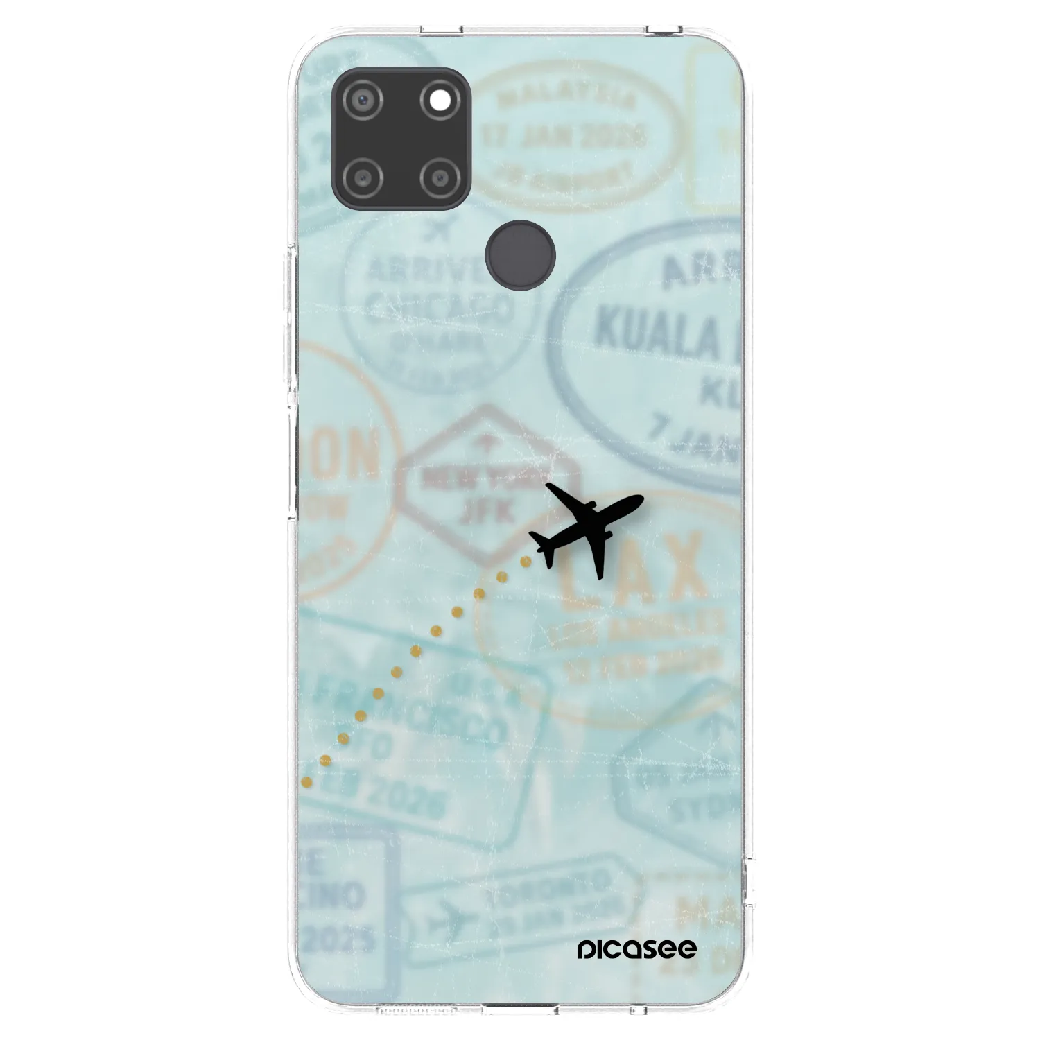 Picasee silikonový průhledný obal pro Realme C21Y - FLIGHT PATH