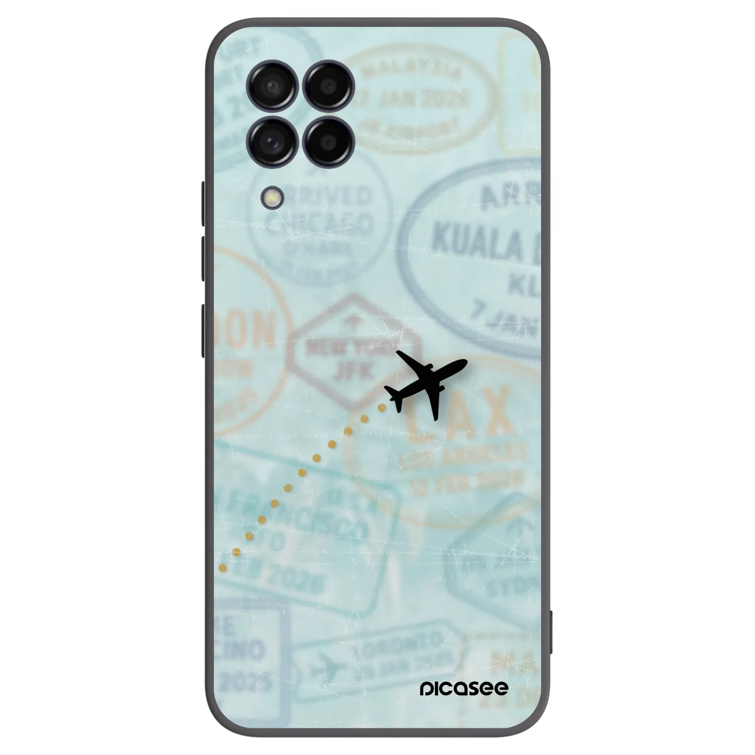 Picasee silikonový černý obal pro Samsung Galaxy M53 5G - FLIGHT PATH