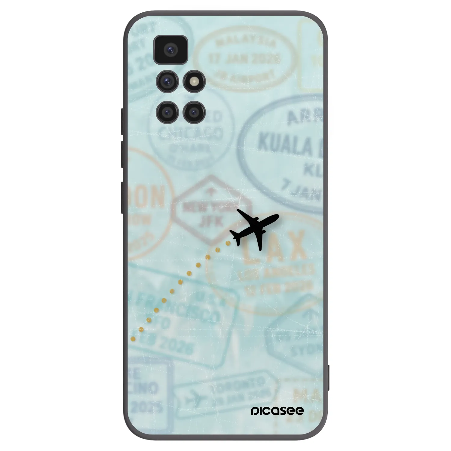 Picasee silikonový černý obal pro Xiaomi Redmi 10 (2022) - FLIGHT PATH