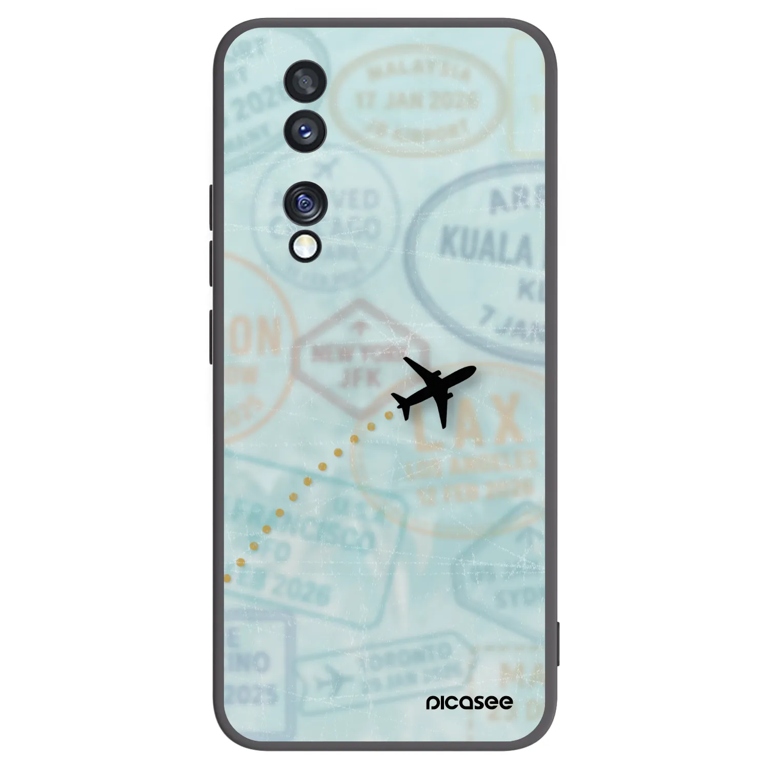 Picasee silikonový černý obal pro Honor 70 - FLIGHT PATH