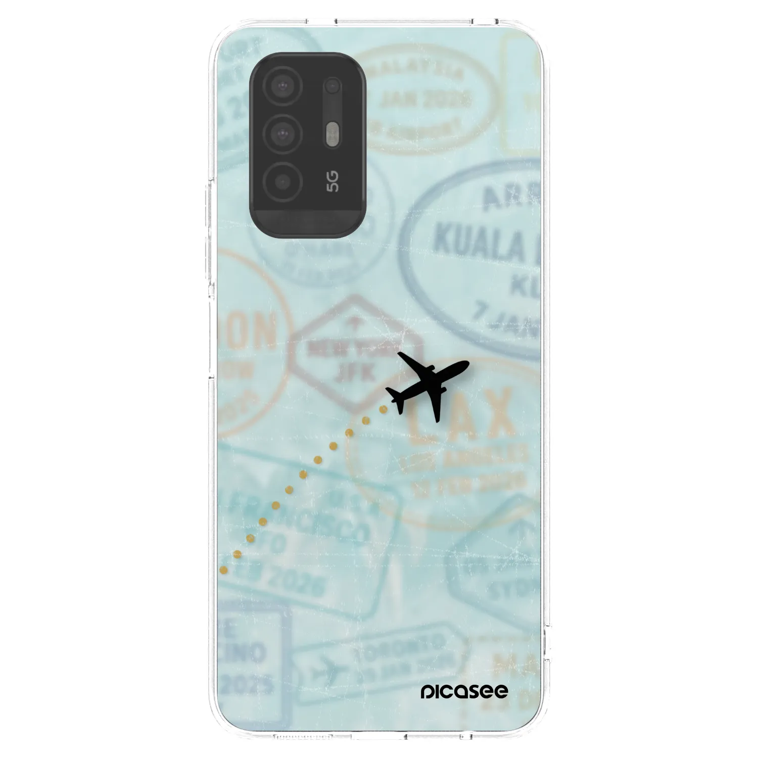 Picasee silikonový průhledný obal pro OPPO A94 5G - FLIGHT PATH