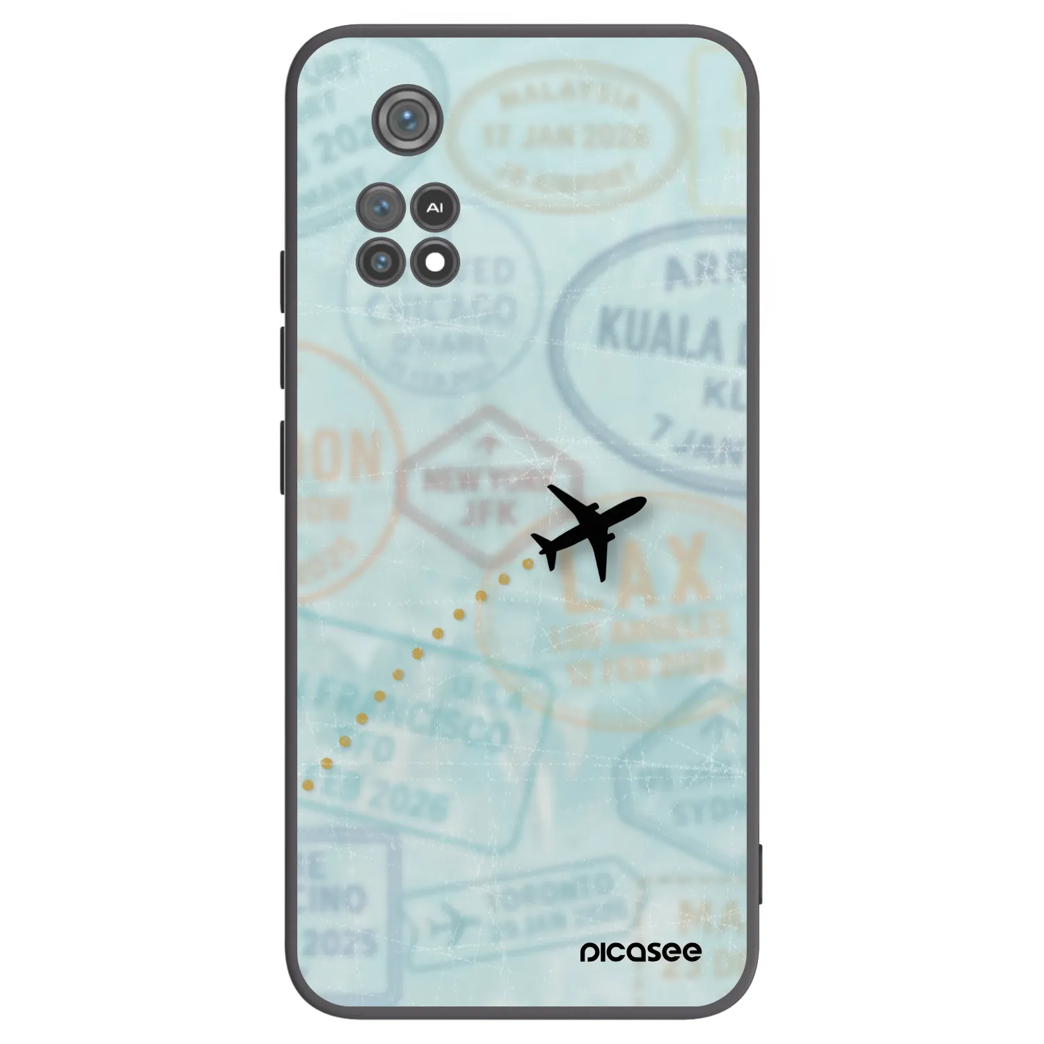 Picasee silikonový černý obal pro Xiaomi Poco M4 Pro - FLIGHT PATH