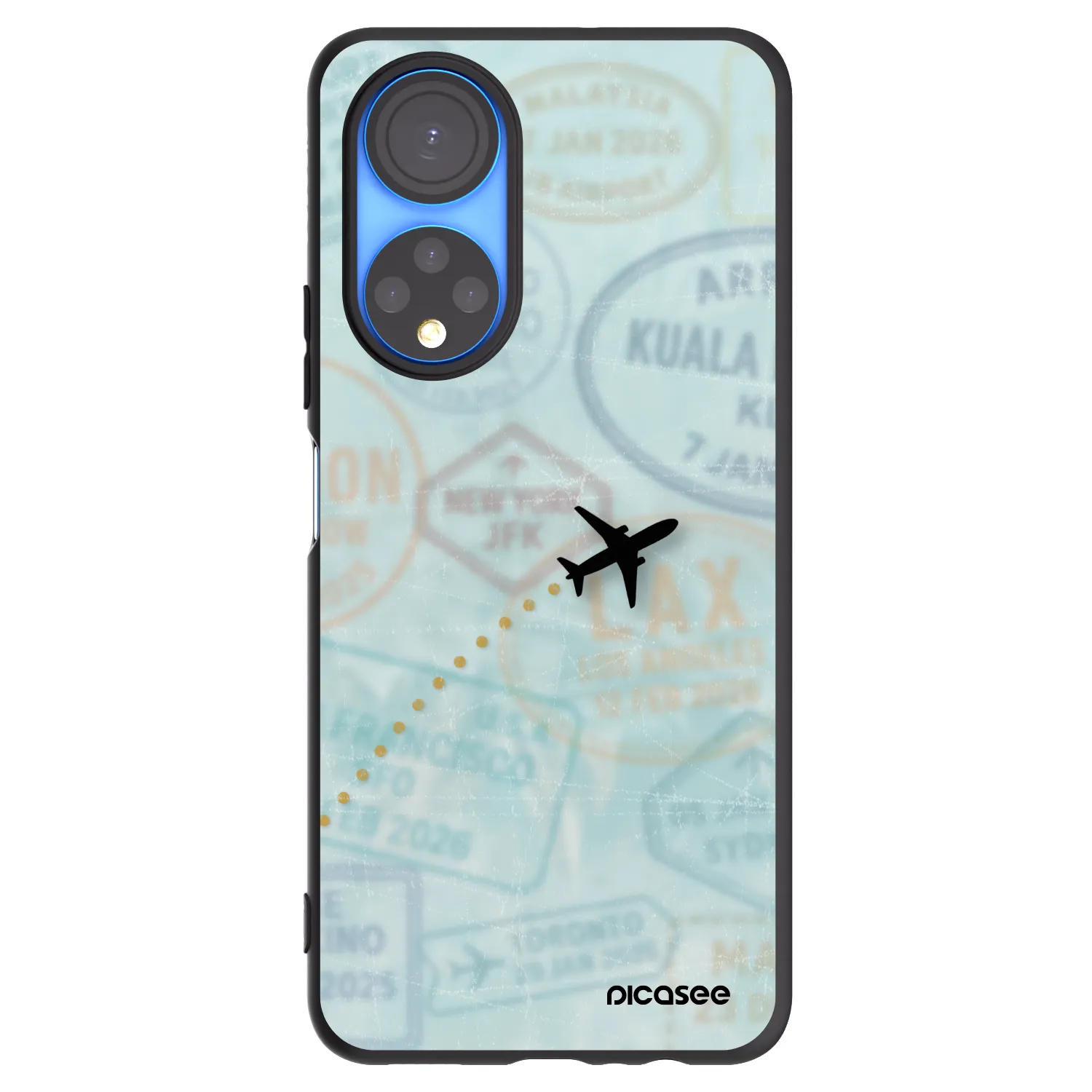 Picasee silikonový černý obal pro Honor X7 - FLIGHT PATH
