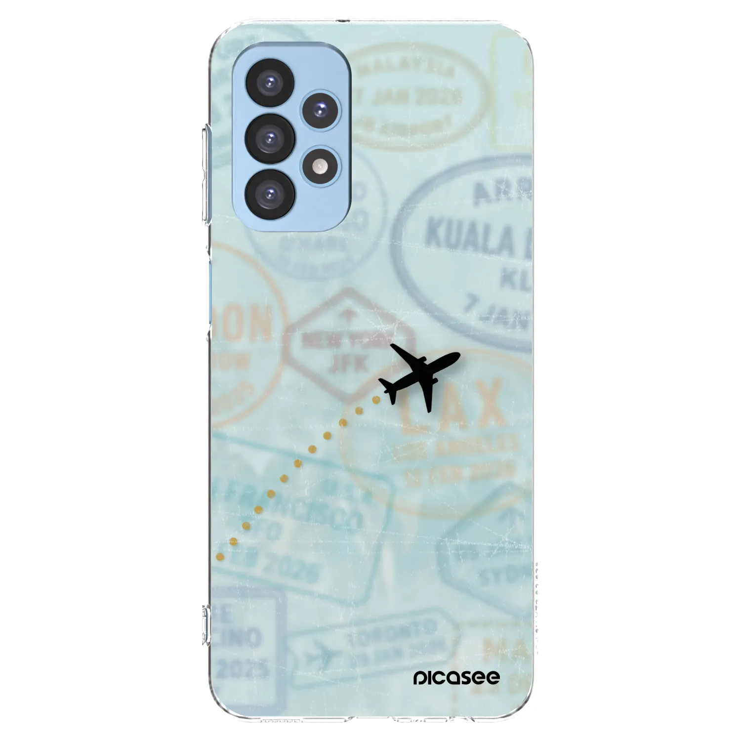 Picasee silikonový průhledný obal pro Samsung Galaxy A23 A235F 4G - FLIGHT PATH