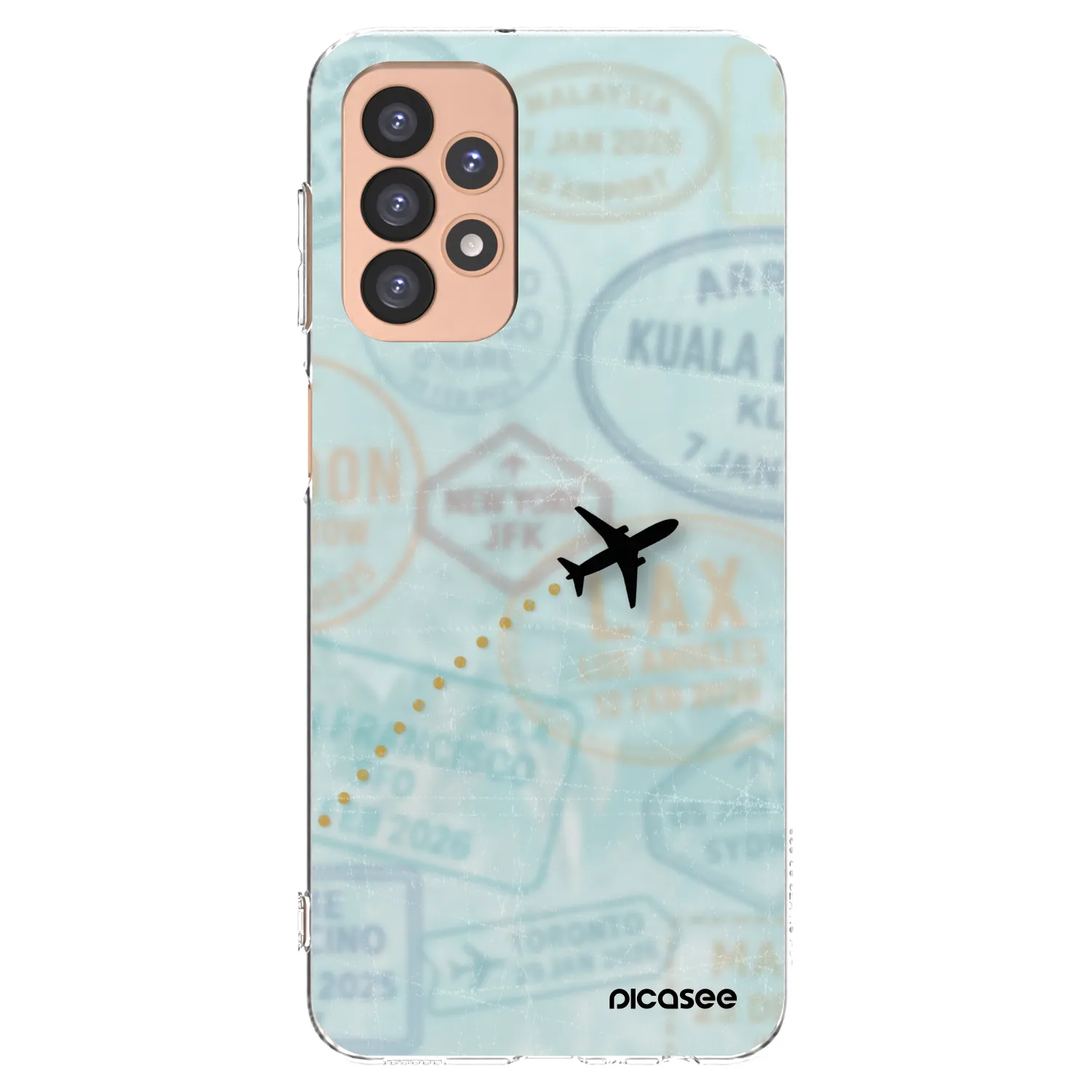 Picasee silikonový průhledný obal pro Samsung Galaxy A23 A236B 5G - FLIGHT PATH