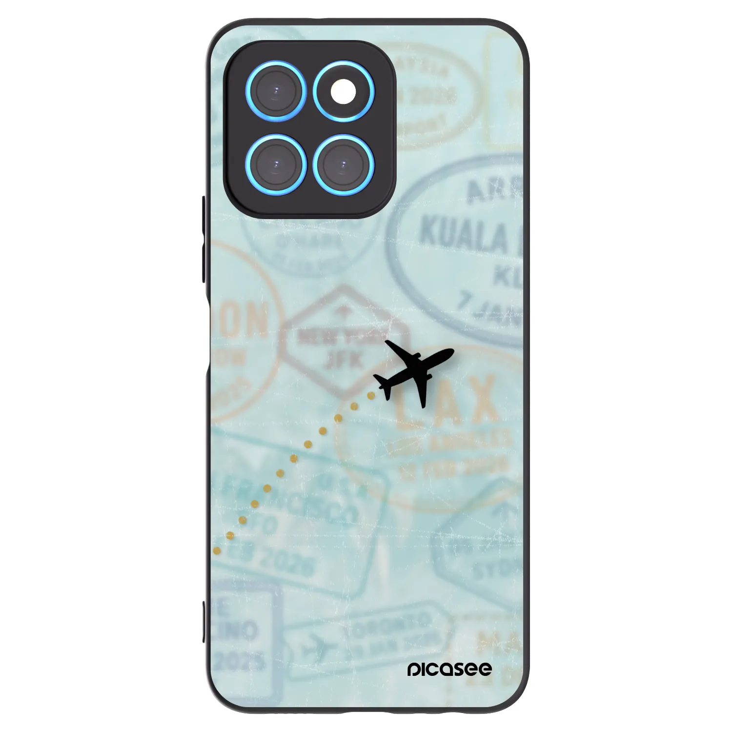 Picasee silikonový černý obal pro Honor X8 5G - FLIGHT PATH