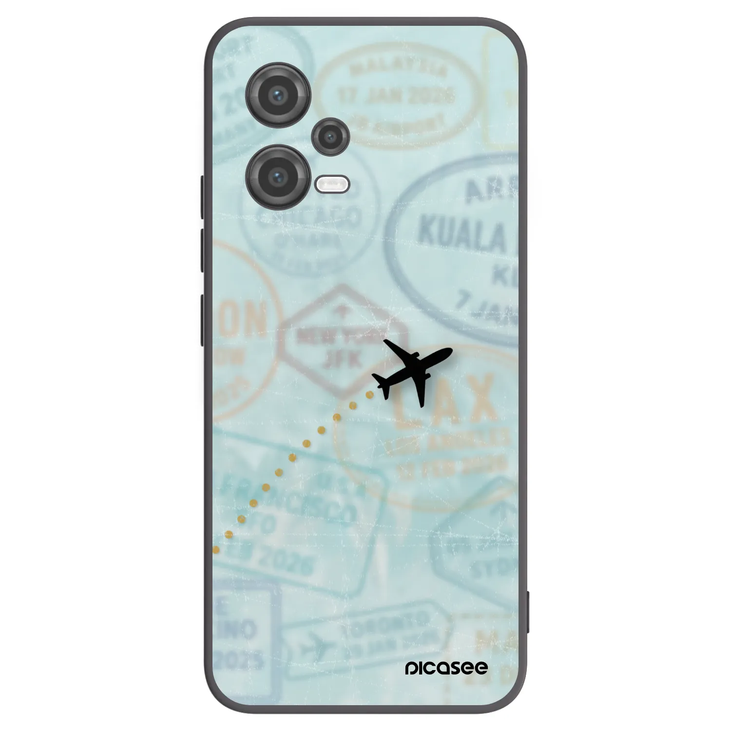 Picasee silikonový černý obal pro Xiaomi Poco X5 - FLIGHT PATH