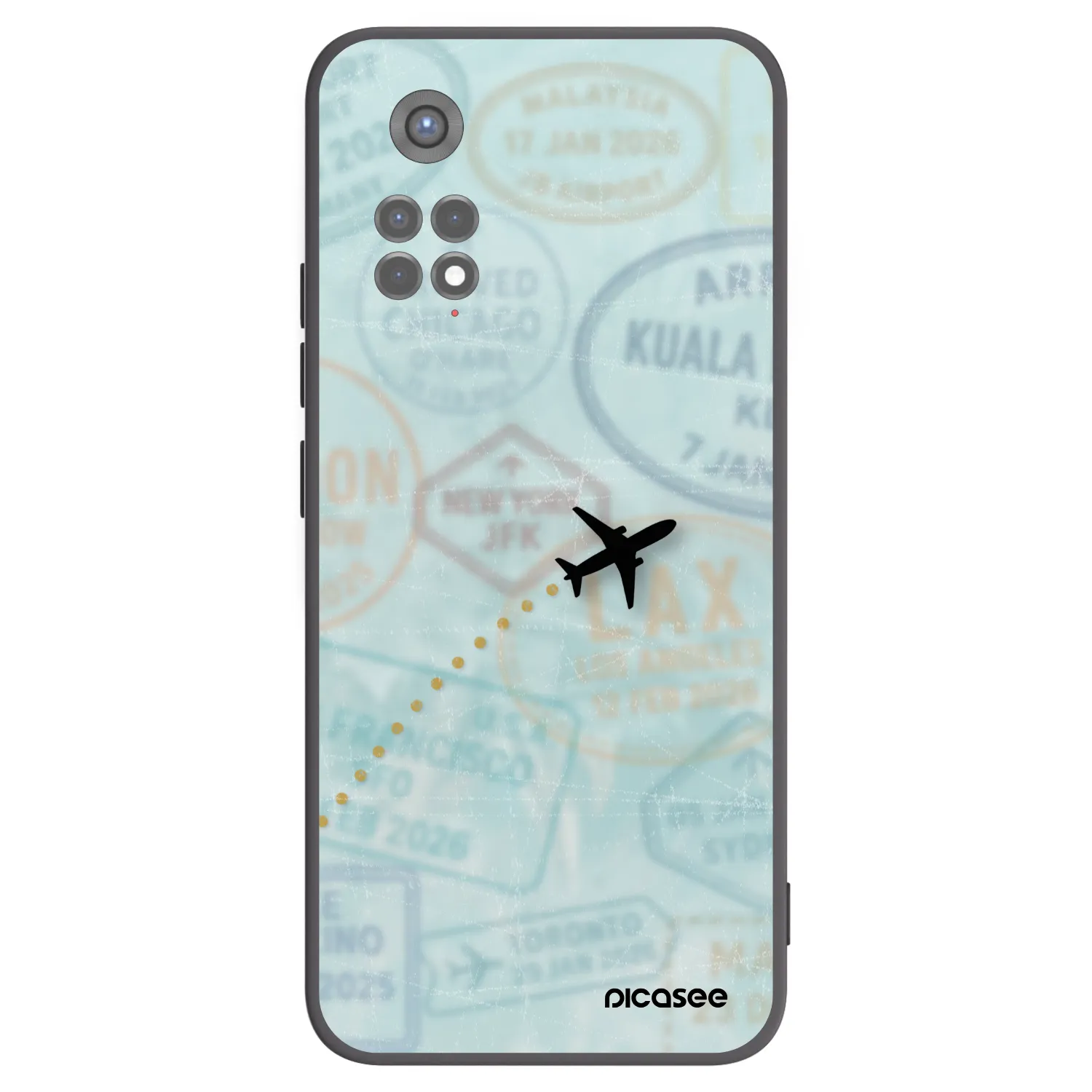 Picasee silikonový černý obal pro Xiaomi Redmi Note 11S 5G - FLIGHT PATH