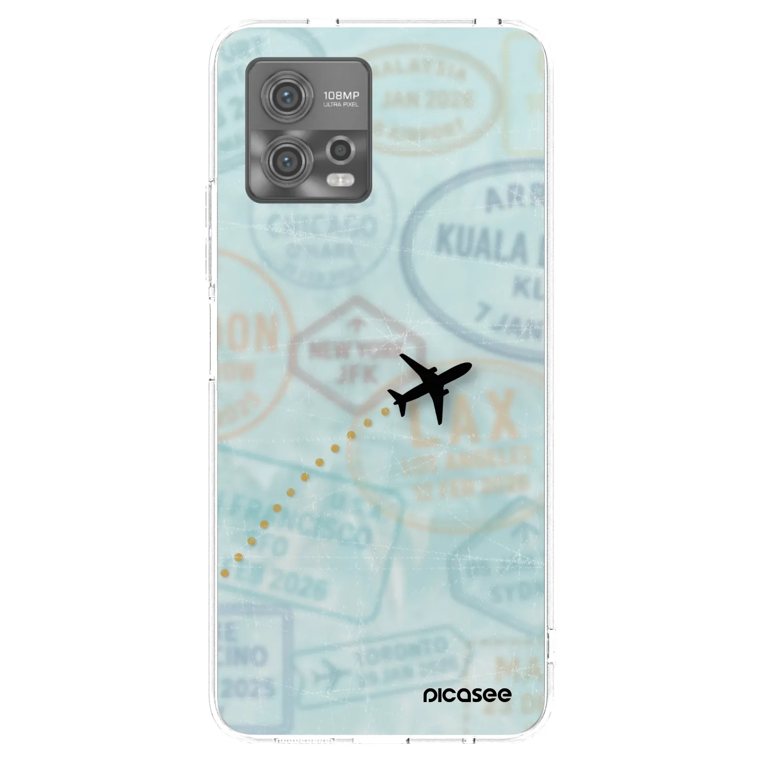 Picasee silikonový průhledný obal pro Motorola Moto G72 - FLIGHT PATH