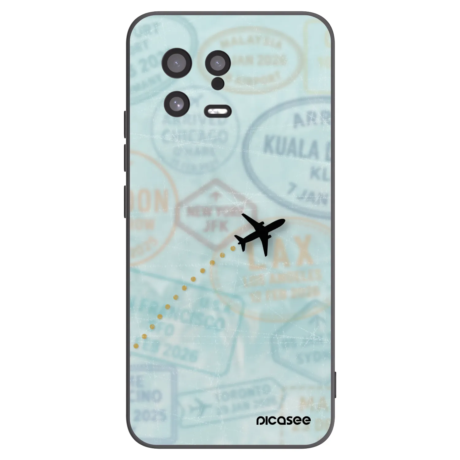 Picasee silikonový černý obal pro Xiaomi 13 - FLIGHT PATH