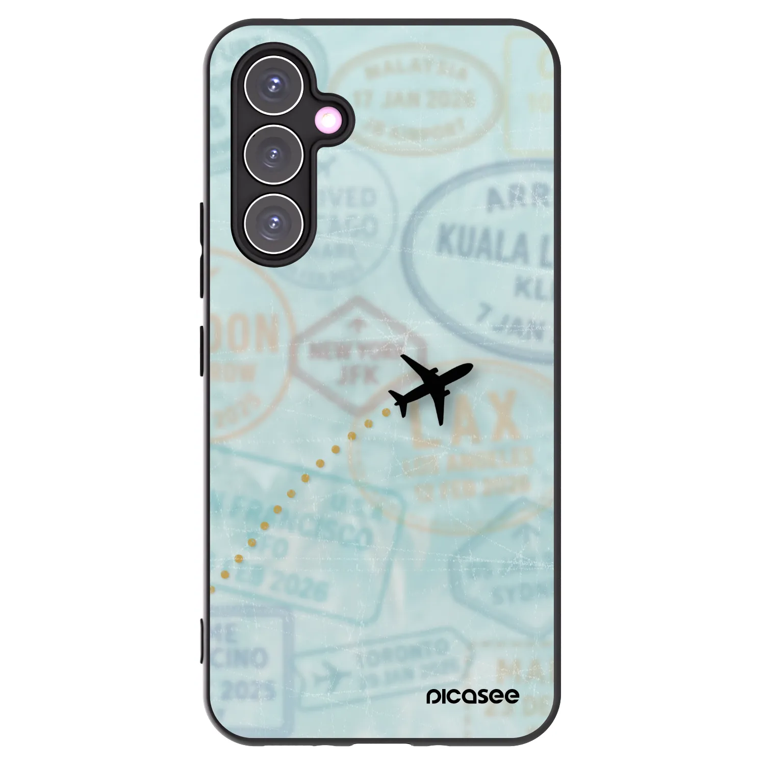 Picasee silikonový černý obal pro Samsung Galaxy A54 5G A546B - FLIGHT PATH