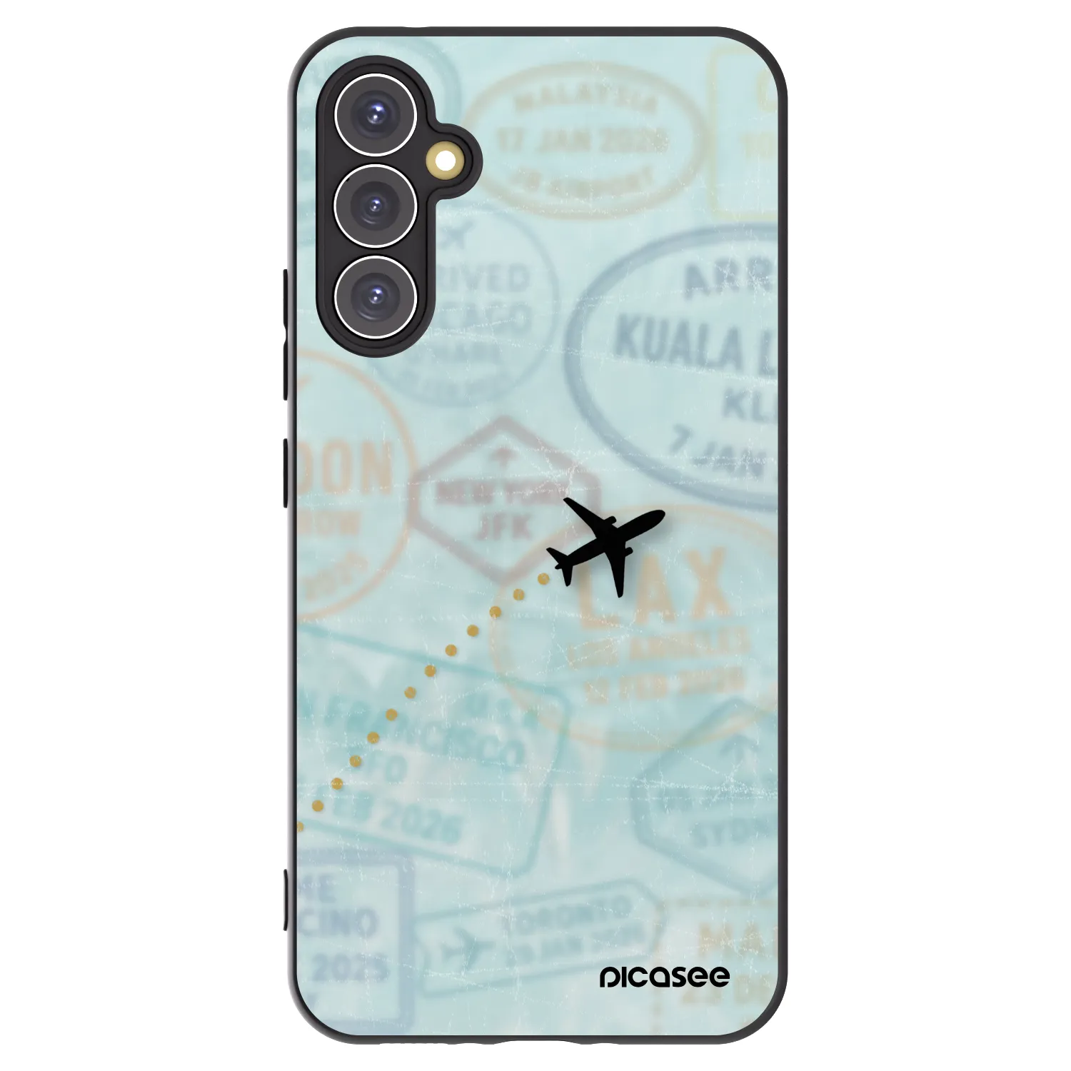 Picasee silikonový černý obal pro Samsung Galaxy A34 5G A346B - FLIGHT PATH
